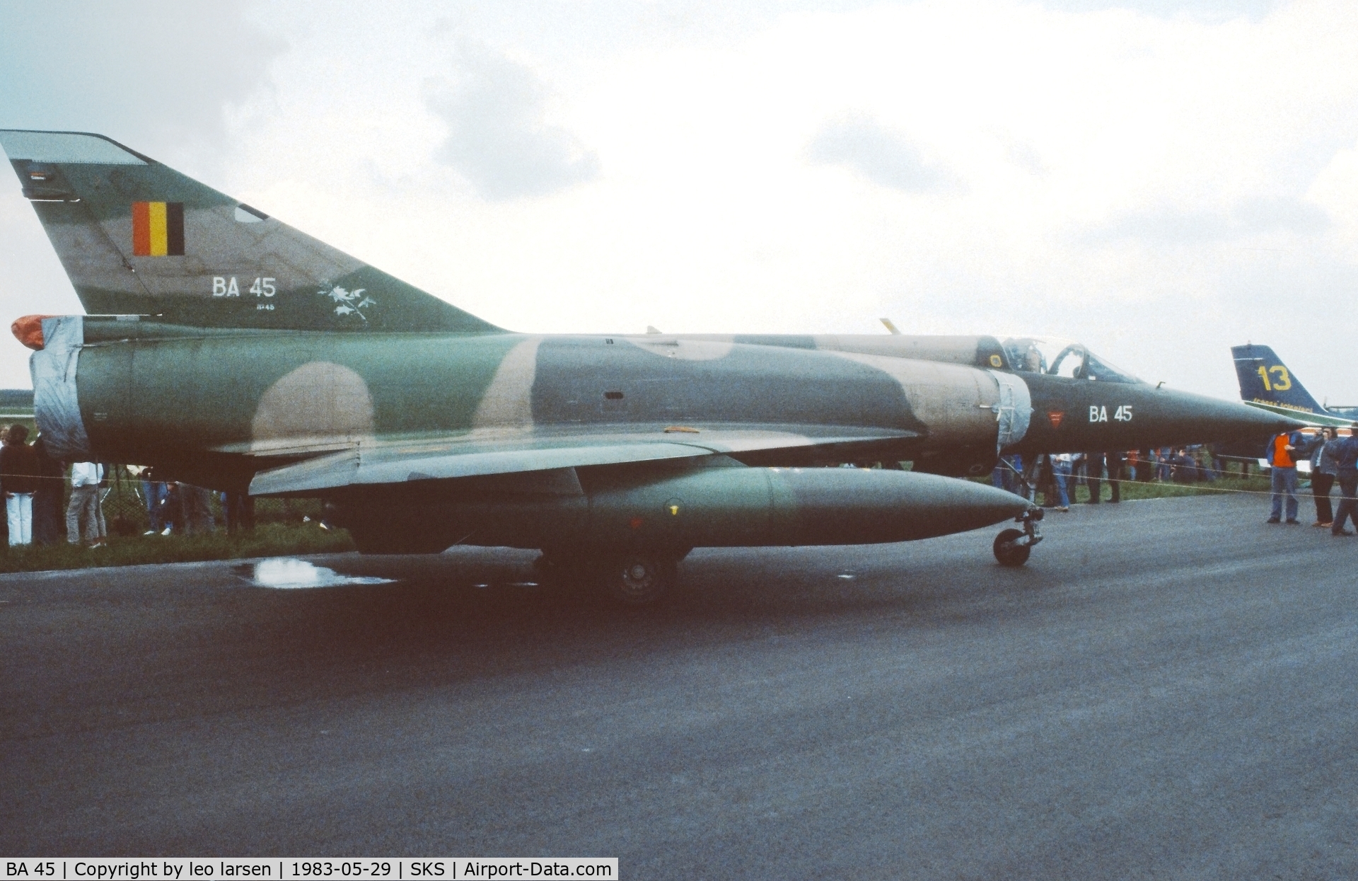 BA 45, SABCA Mirage 5BA C/N 45, Air Show Skydstrup 29.5.1983