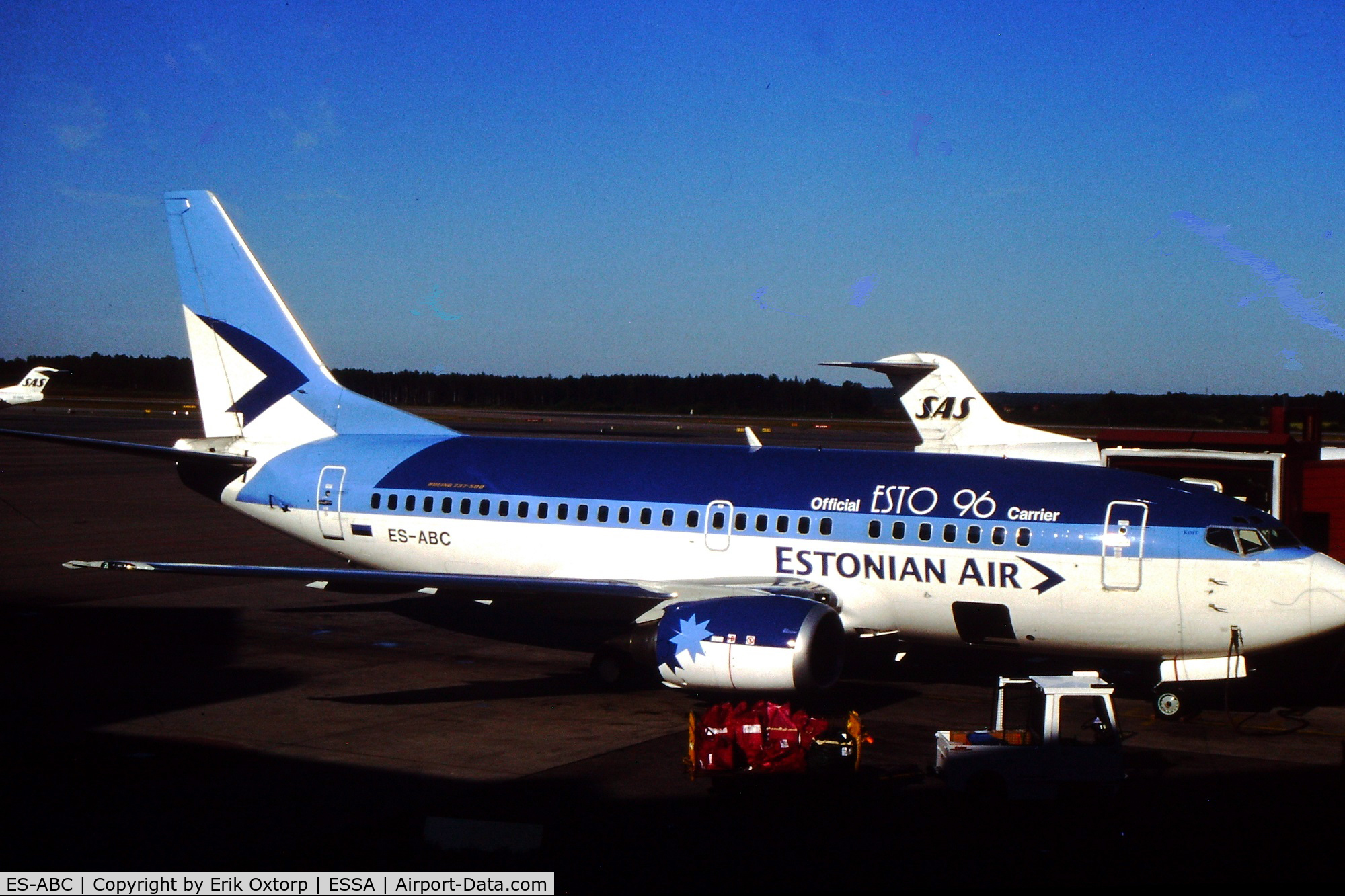 ES-ABC, 1995 Boeing 737-5Q8 C/N 26324, ES-ABC at the gate in ARN