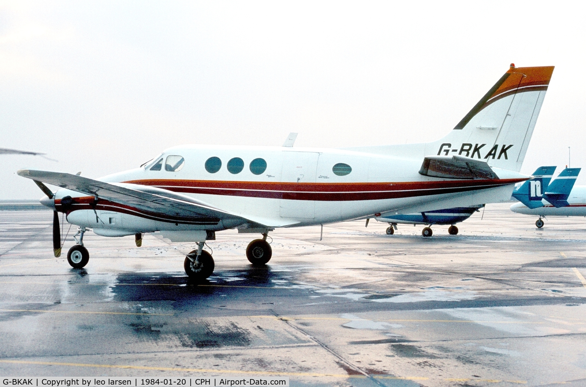 G-BKAK, 1974 Beech C90 King Air C/N LJ-619, Copenhagen 20.1.1984