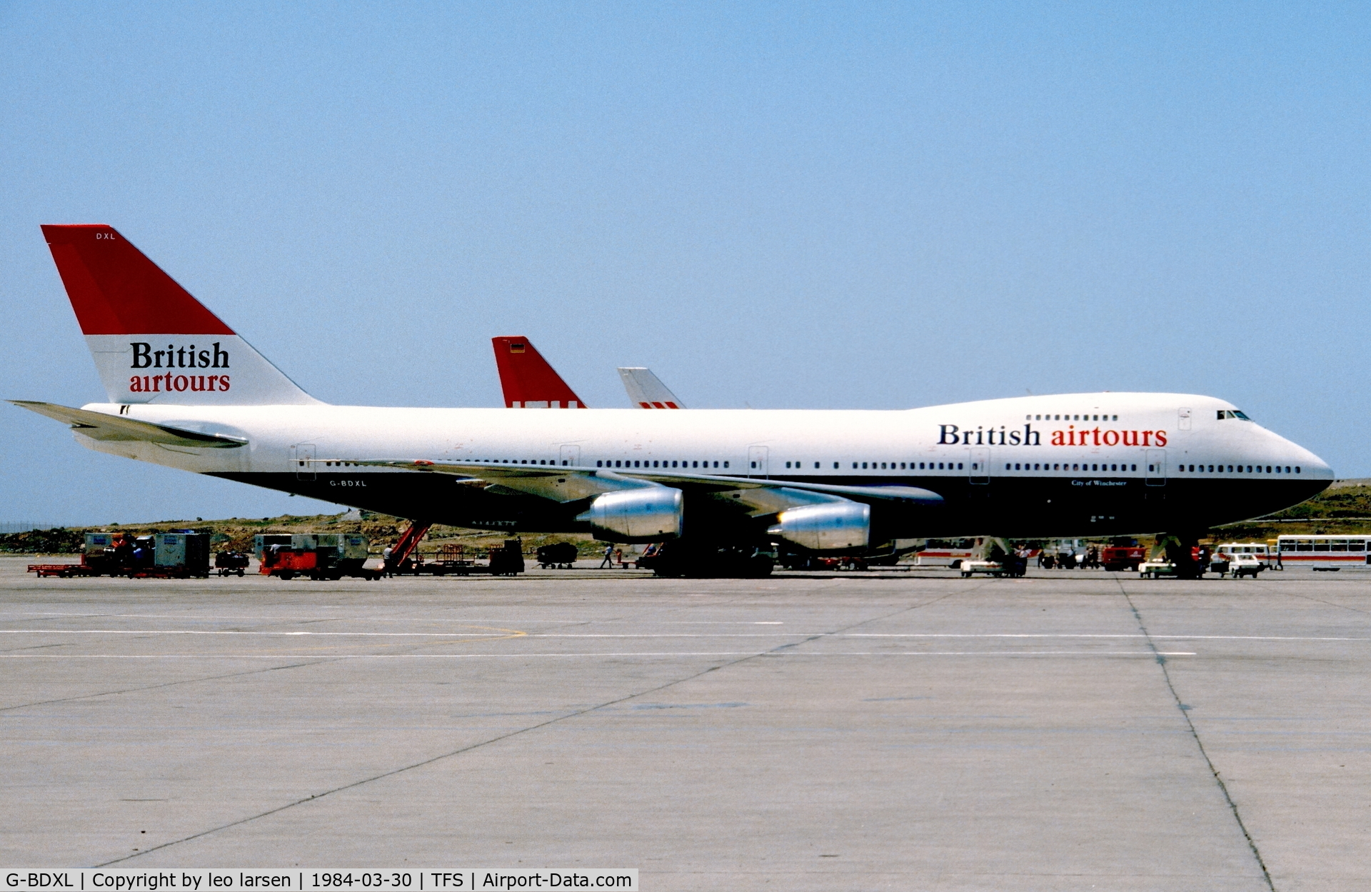 G-BDXL, 1981 Boeing 747-236B C/N 22305, Tenerife 30.3.1984