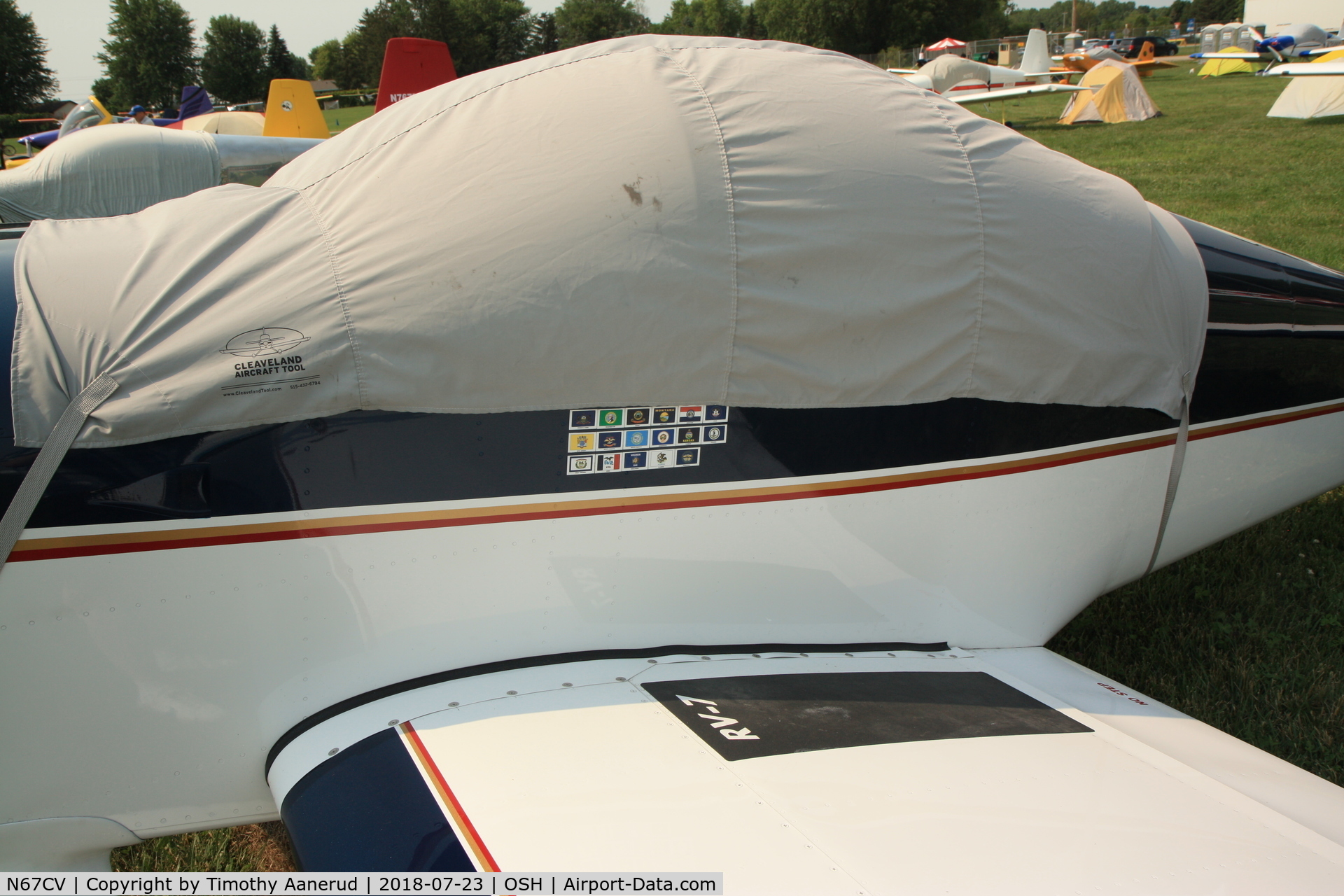 N67CV, 2003 Vans RV-7 C/N 70335, 2003 Vans RV-7, c/n: 70335, collecting U.S. State Flags