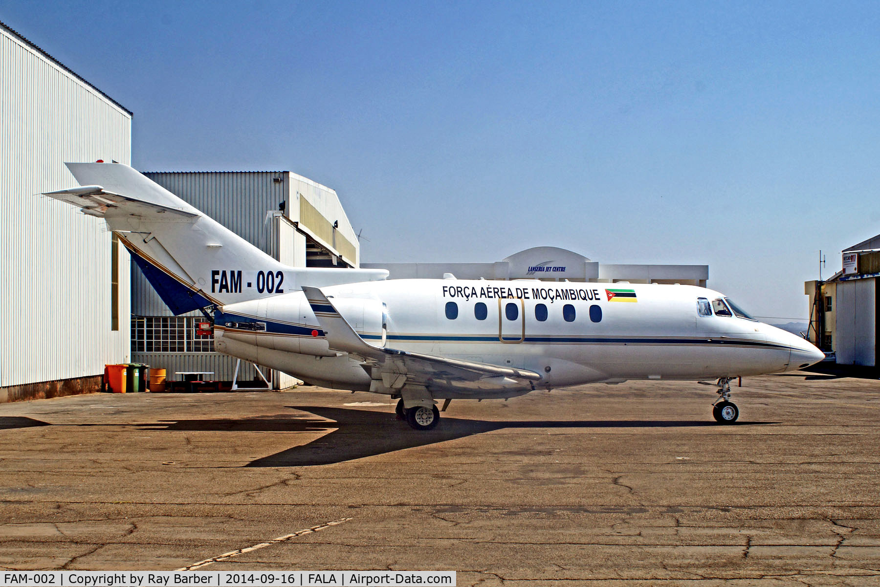 FAM-002, 2005 Raytheon Hawker 850XP C/N 258750, FAM-002   Hawker-Siddeley HS.125/850XP [258750] (Mozambique Air Force) Lanseria~ZS 16/09/2014