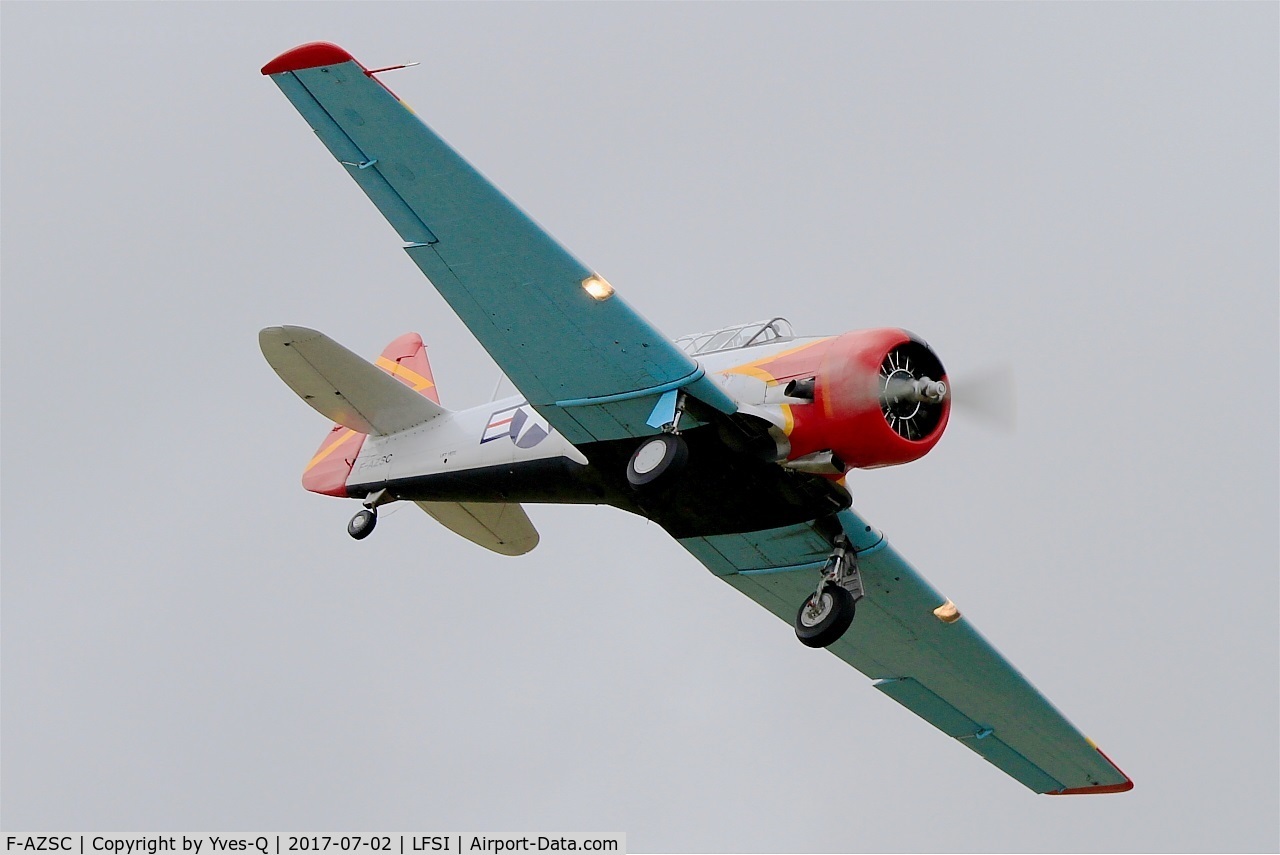 F-AZSC, North American AT-6D Texan C/N 88-15943 (41-34672), North American AT-6D Texan, On display, St Dizier-Robinson Air Base 113 (LFSI) Open day 2017