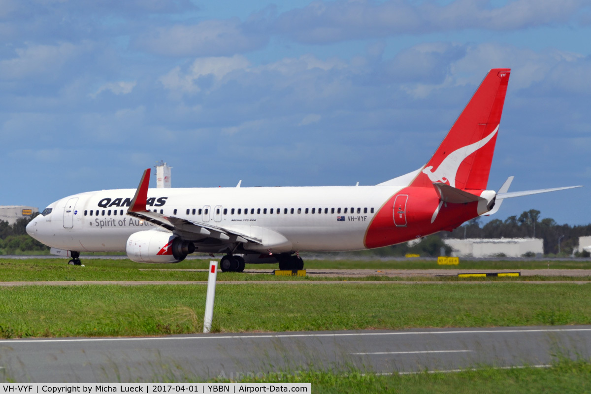 VH-VYF, 2005 Boeing 737-838 C/N 33994, At Brisbane