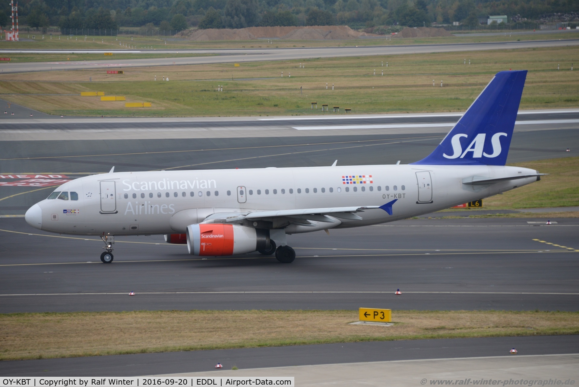 OY-KBT, 2007 Airbus A319-131 C/N 3292, Airbus A319-131 - SK SAS Scandinavien Airlines 'Ragnvald Viking' - 3292 - OY-KBT - 20.09.2016 - DUS