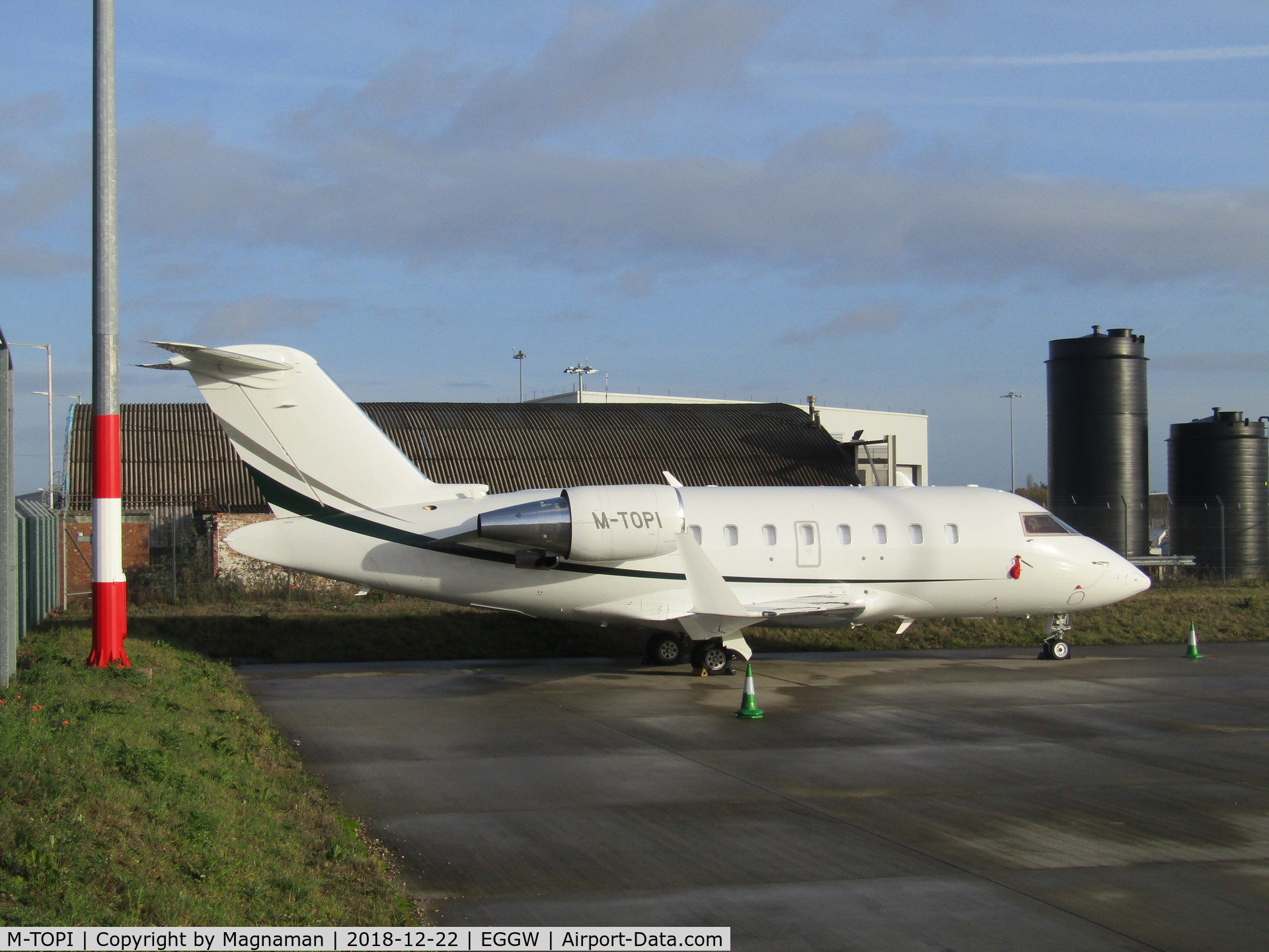 M-TOPI, 2008 Bombardier Challenger 605 (CL-600-2B16) C/N 5780, at luton airport