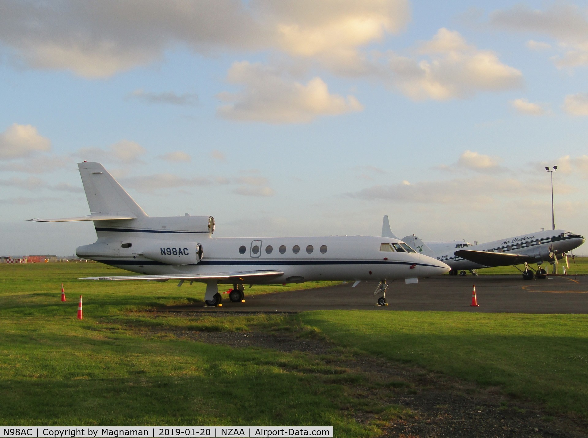 N98AC, 2002 Dassault Falcon 50 C/N 329, new(ish) and old at AKL