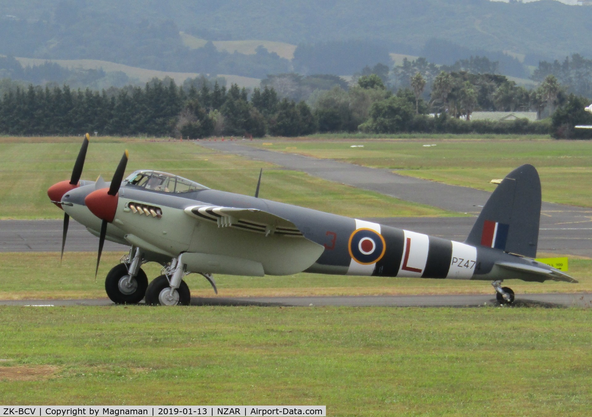 ZK-BCV, 1945 De Havilland DH.98 Mosquito FB.VI C/N NZ2384/PZ474, On only its second flight post restoration - now on its way to USA