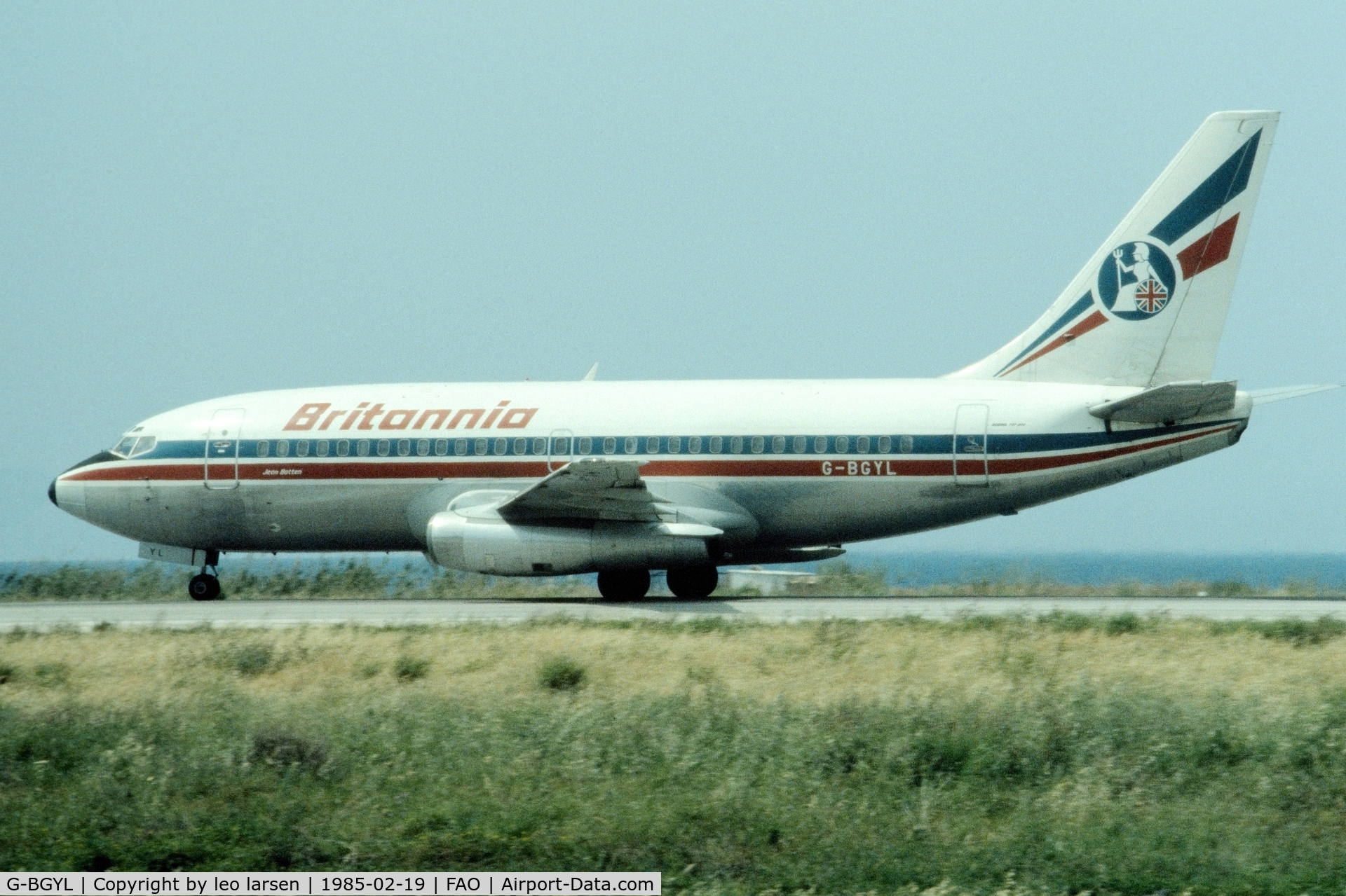 G-BGYL, 1979 Boeing 737-204 C/N 22059, Faro 19.2.1985