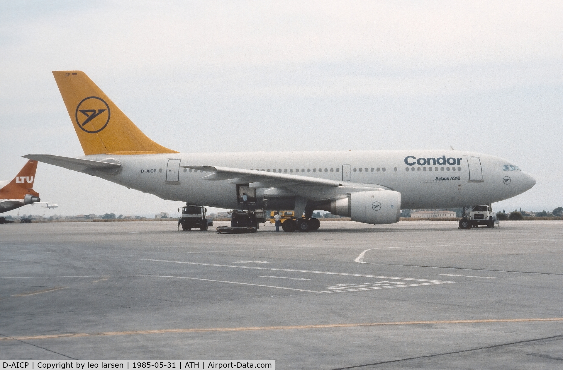 D-AICP, 1985 Airbus A310-203 C/N 360, Athens 31.5.1985