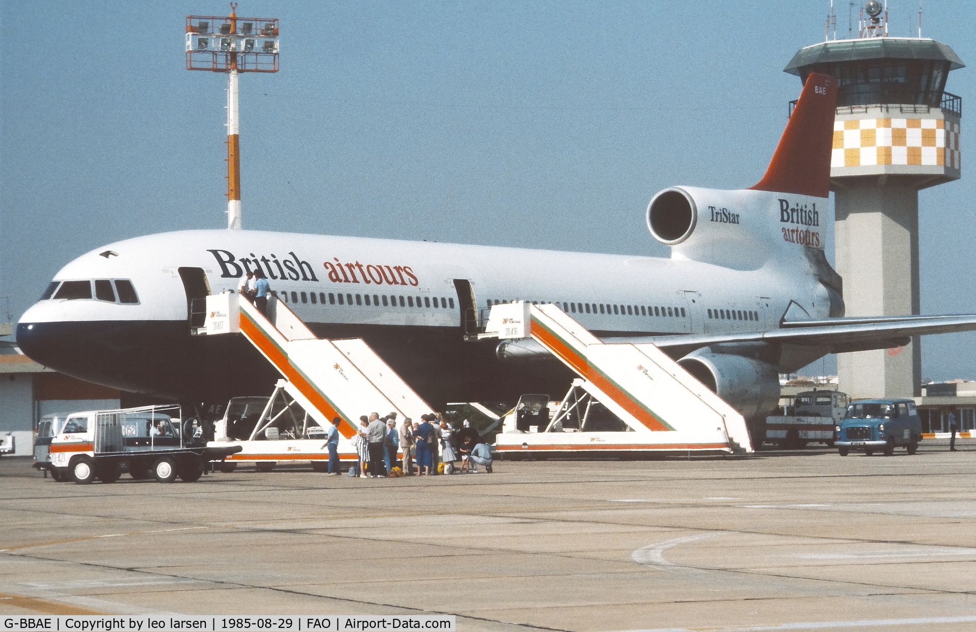 G-BBAE, 1974 Lockheed L-1011-385-1 TriStar 1 C/N 193E-1083, Faro 29.8.1985 with British Aerotours