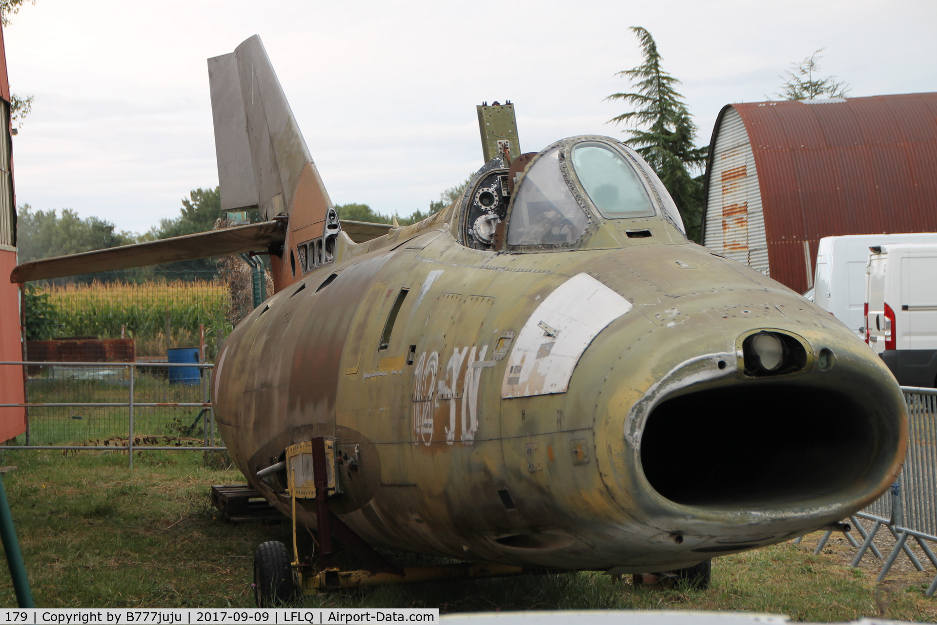 179, Dassault Super Mystere B.2 C/N 179, at Montélimar Museum for restoration and display