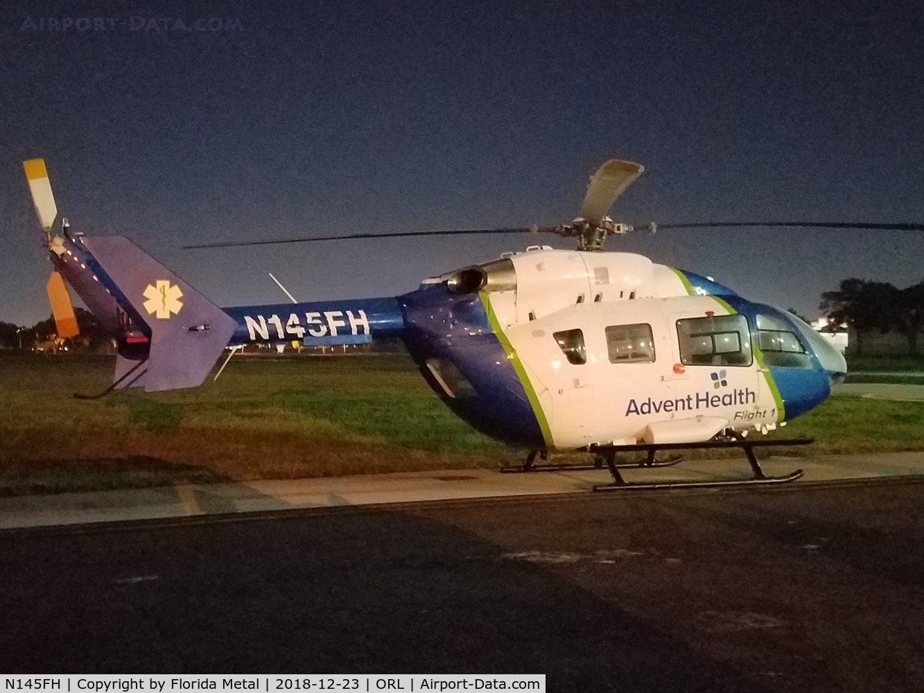 N145FH, 2004 Eurocopter-Kawasaki EC-145 (BK-117C-2) C/N 9047, Was Florida Hospital, now Advent Health