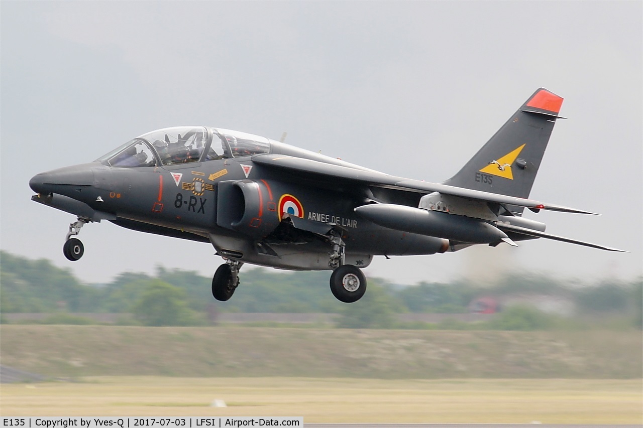 E135, Dassault-Dornier Alpha Jet E C/N E135, Dassault-Dornier Alpha Jet E, Take off rwy 29, St Dizier-Robinson Air Base 113 (LFSI) Open day 2017