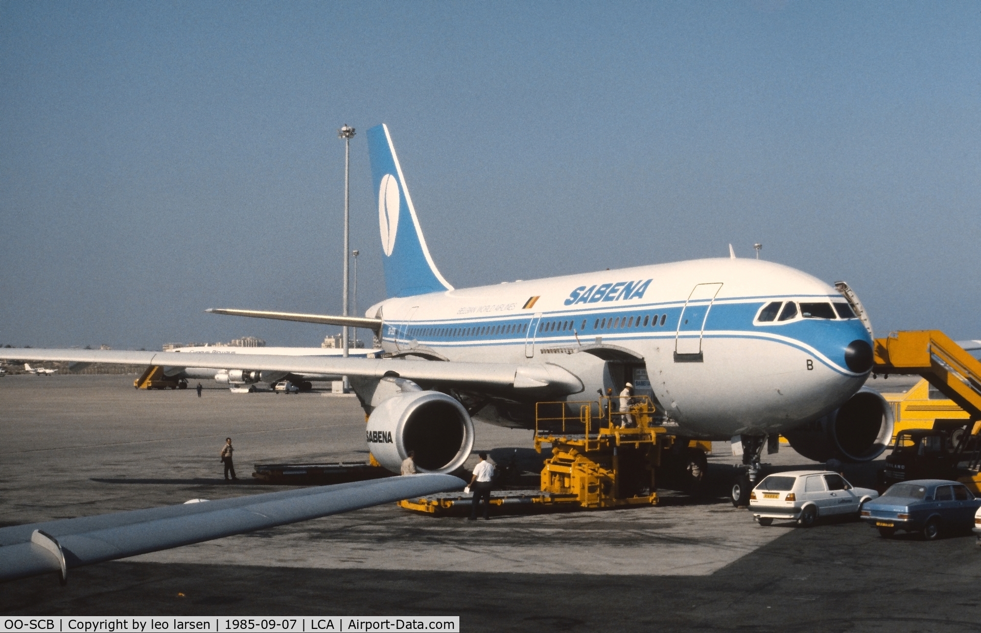 OO-SCB, 1984 Airbus A310-222 C/N 313, Larnaca 7.9.1985