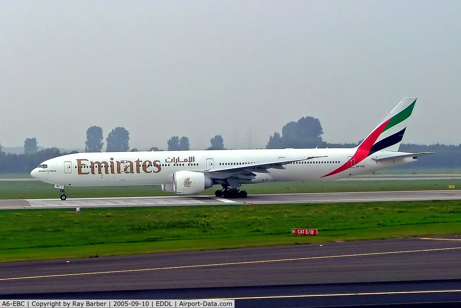 A6-EBC, 2005 Boeing 777-36N/ER C/N 32790, A6-EBC   Boeing 777-31HER [32790] (Emirates Airlines) Dusseldorf Int'l~D 10/09/2005