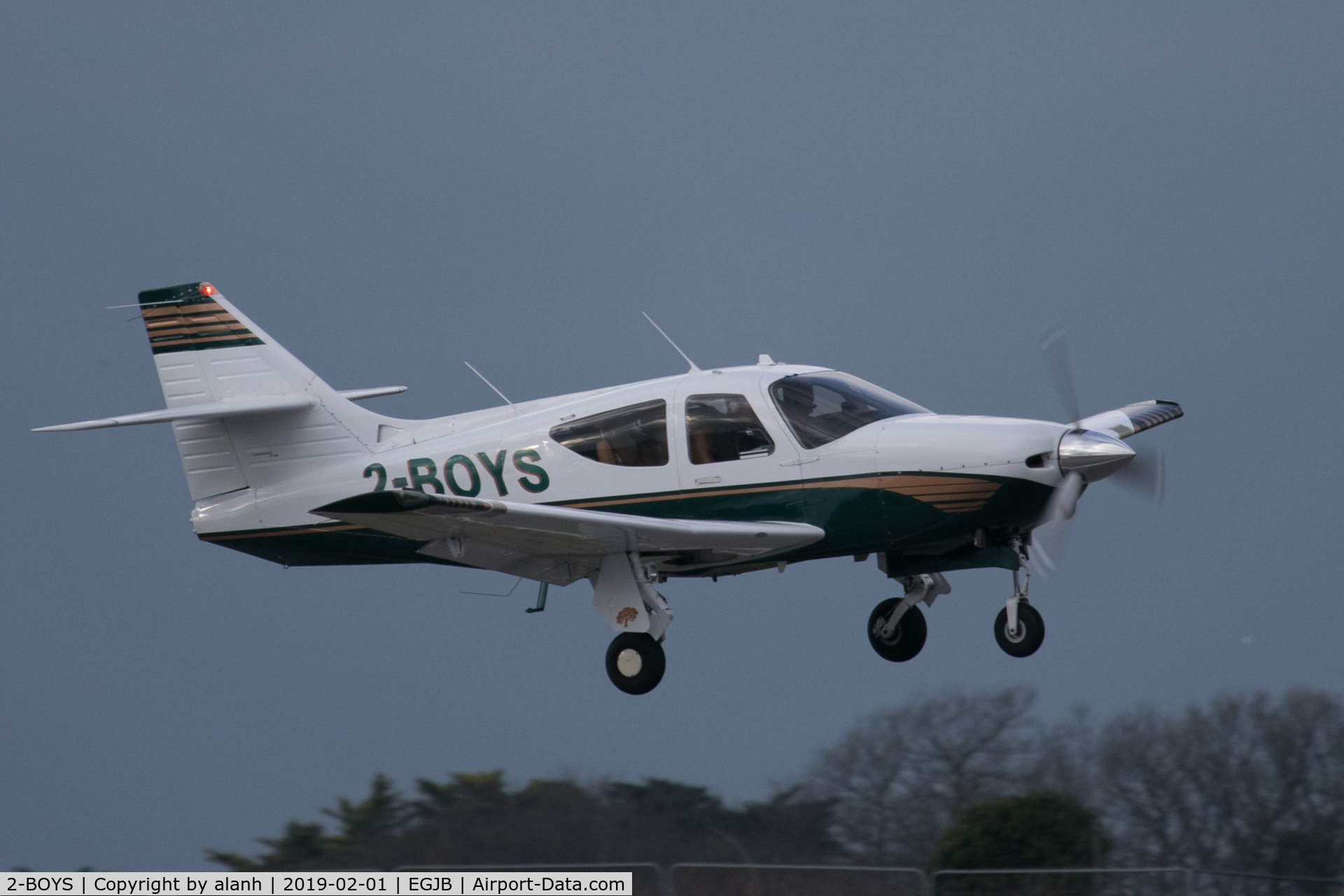 2-BOYS, 1994 Rockwell Commander 114B C/N 14609, Departing Guernsey