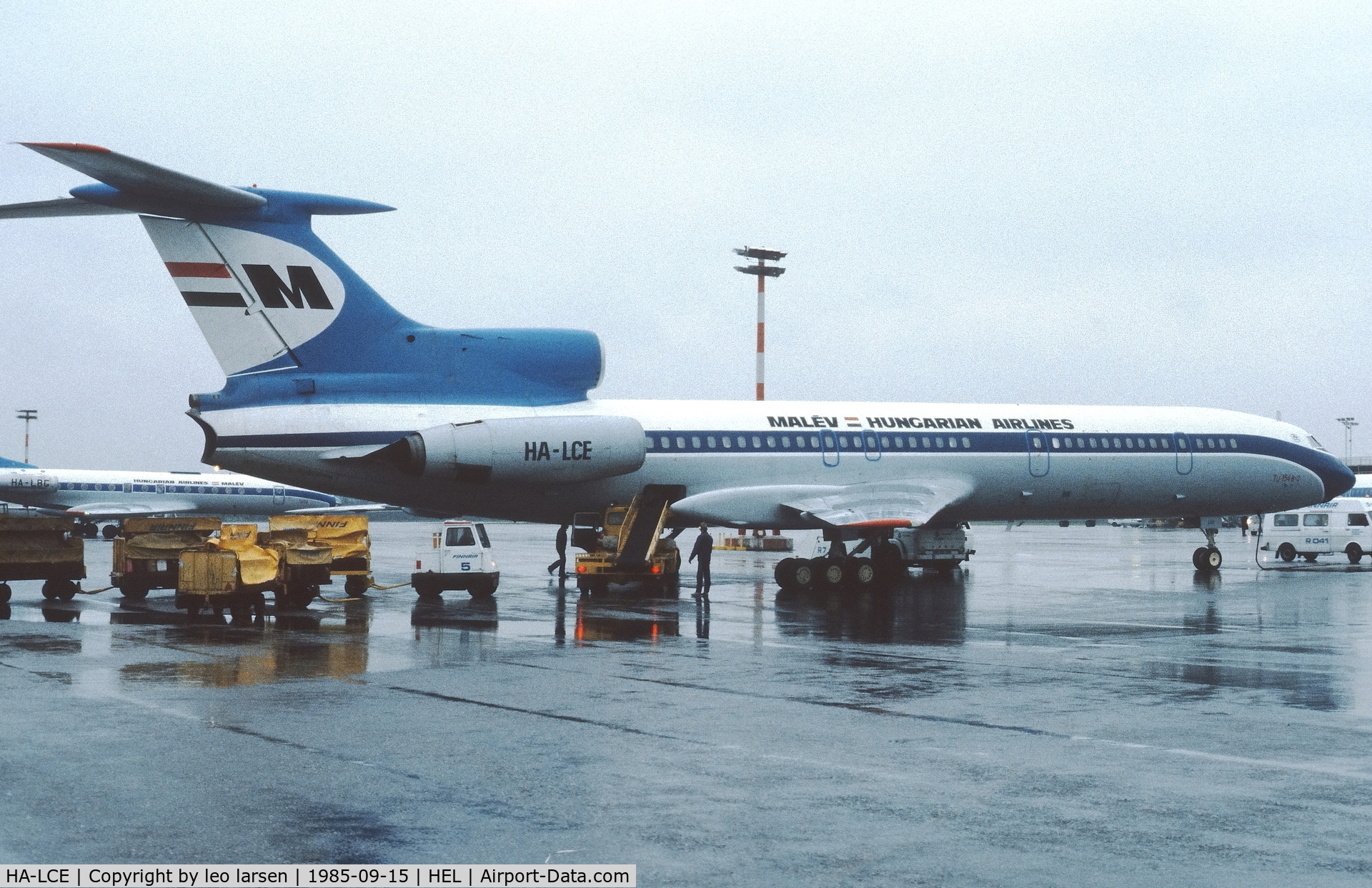 HA-LCE, 1973 Tupolev Tu-154B-2 C/N 73A047, Helsinki 15.9.1985