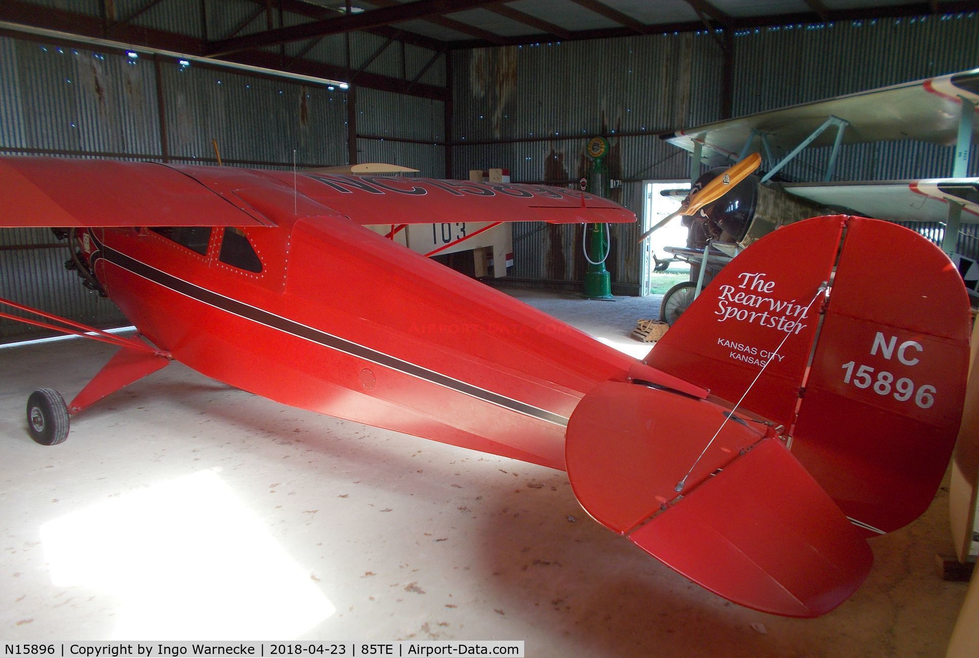 N15896, 1936 Rearwin 7000 C/N 477, Rearwin 7000 Sportster at the Pioneer Flight Museum, Kingsbury TX