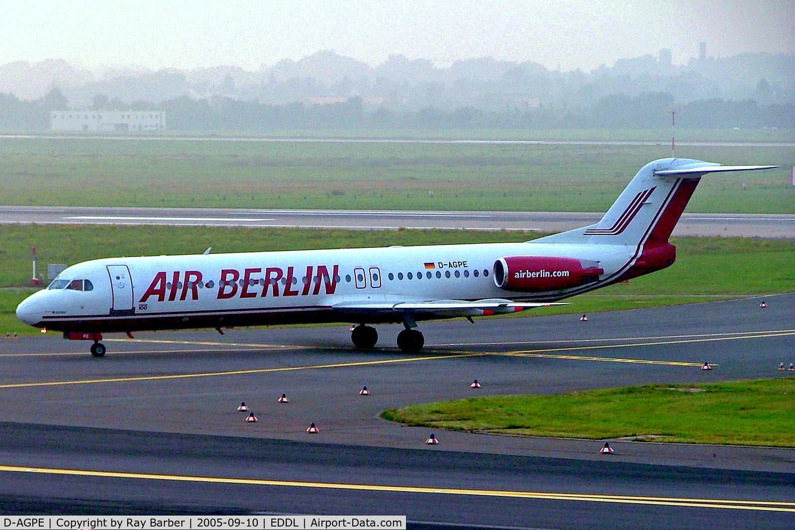 D-AGPE, 1990 Fokker 100 (F-28-0100) C/N 11300, D-AGPE   Fokker F-100 [11300] (Air Berlin) Dusseldorf Int'l~D 10/09/2005
