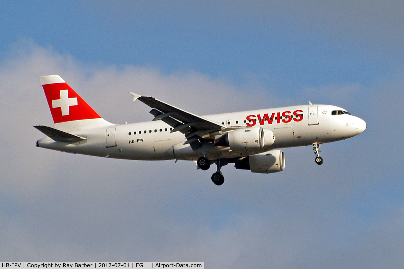 HB-IPV, 1996 Airbus A319-112 C/N 578, HB-IPV   Airbus A319-112 [0578] (Swiss International Air Lines) Home~G 01/07/2017
