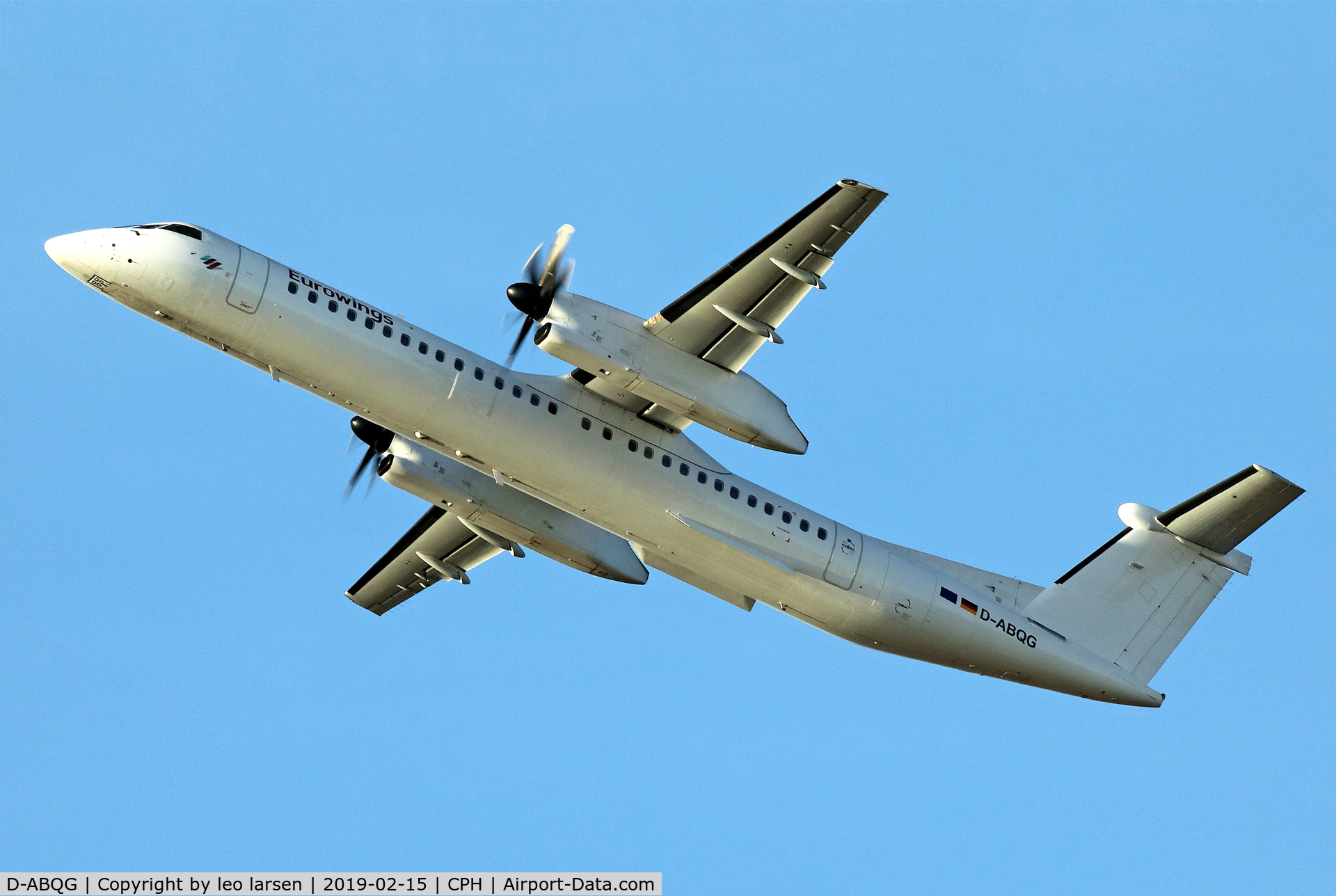 D-ABQG, 2009 De Havilland Canada DHC-8-402Q Dash 8 C/N 4250, Copenhagen 15.2.2019