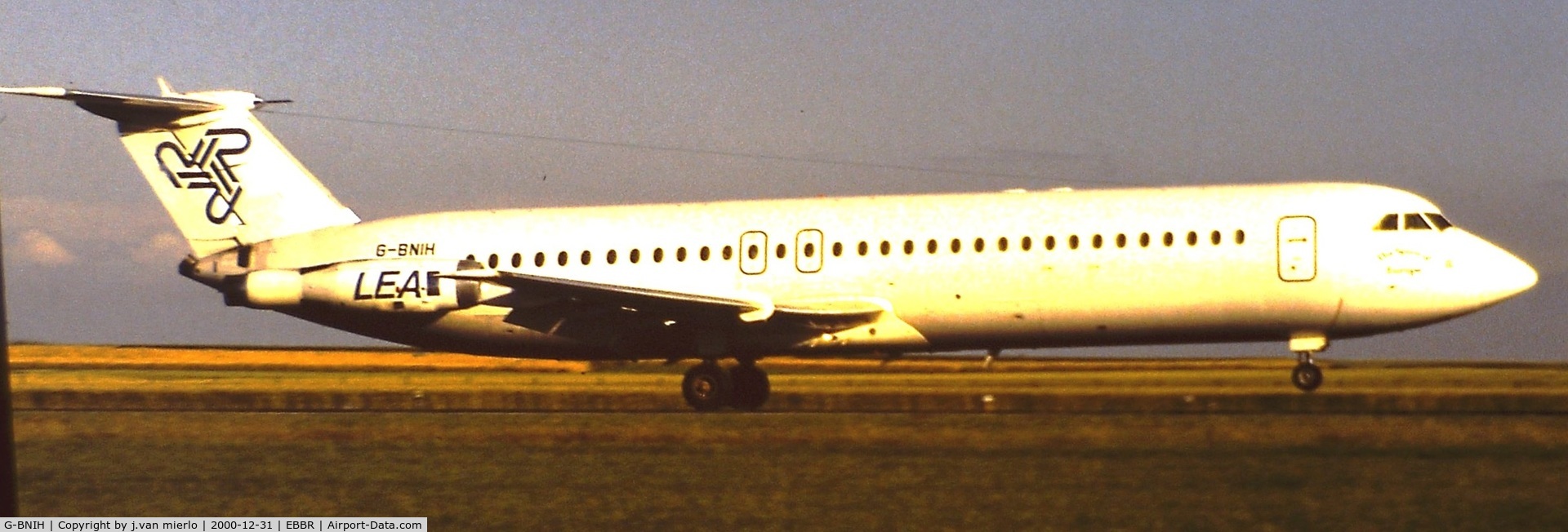 G-BNIH, 1986 Bucuresti Rombac 111-561RC One-Eleven C/N 406, Sunset landing 25L at brussels