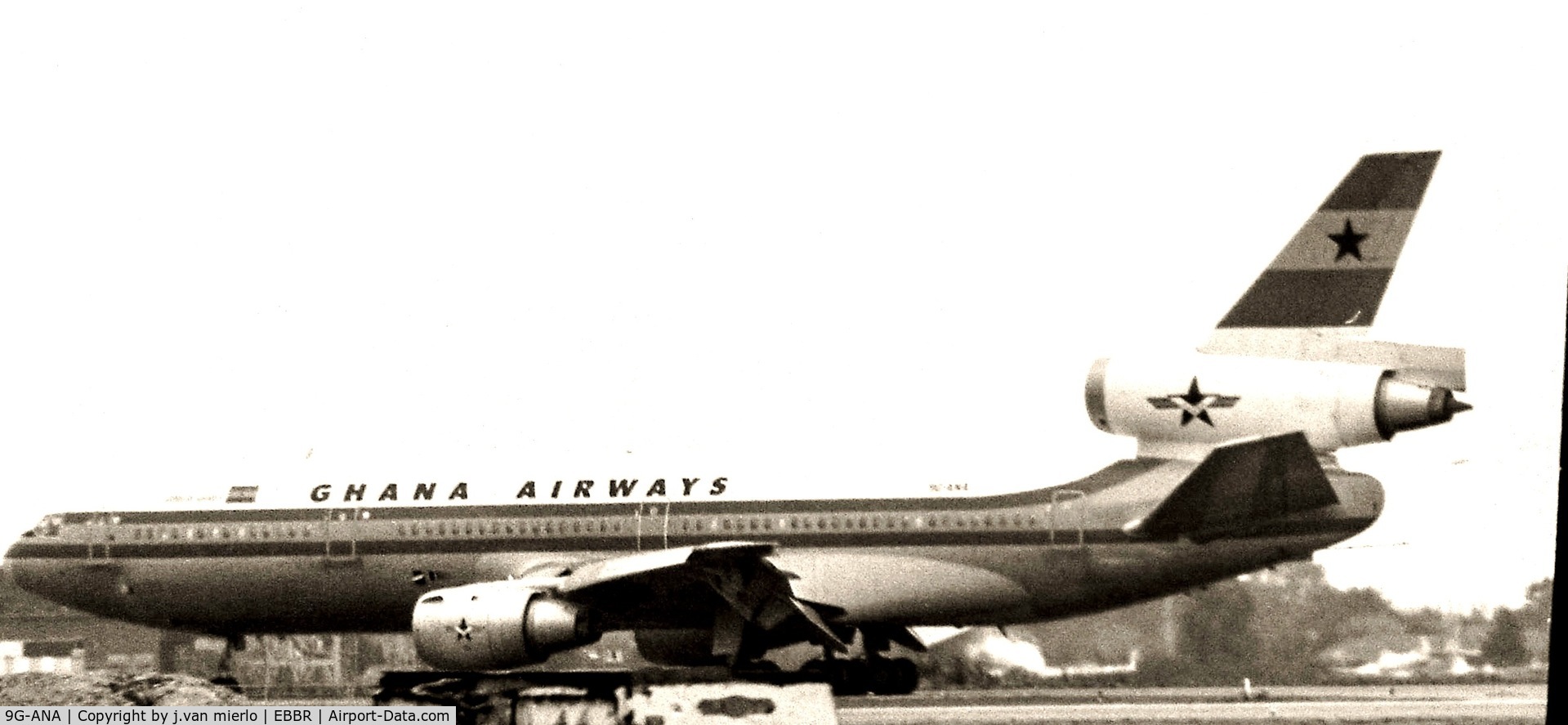 9G-ANA, 1983 McDonnell Douglas DC-10-30 C/N 48286, Leaving BRUCARGO Brussels