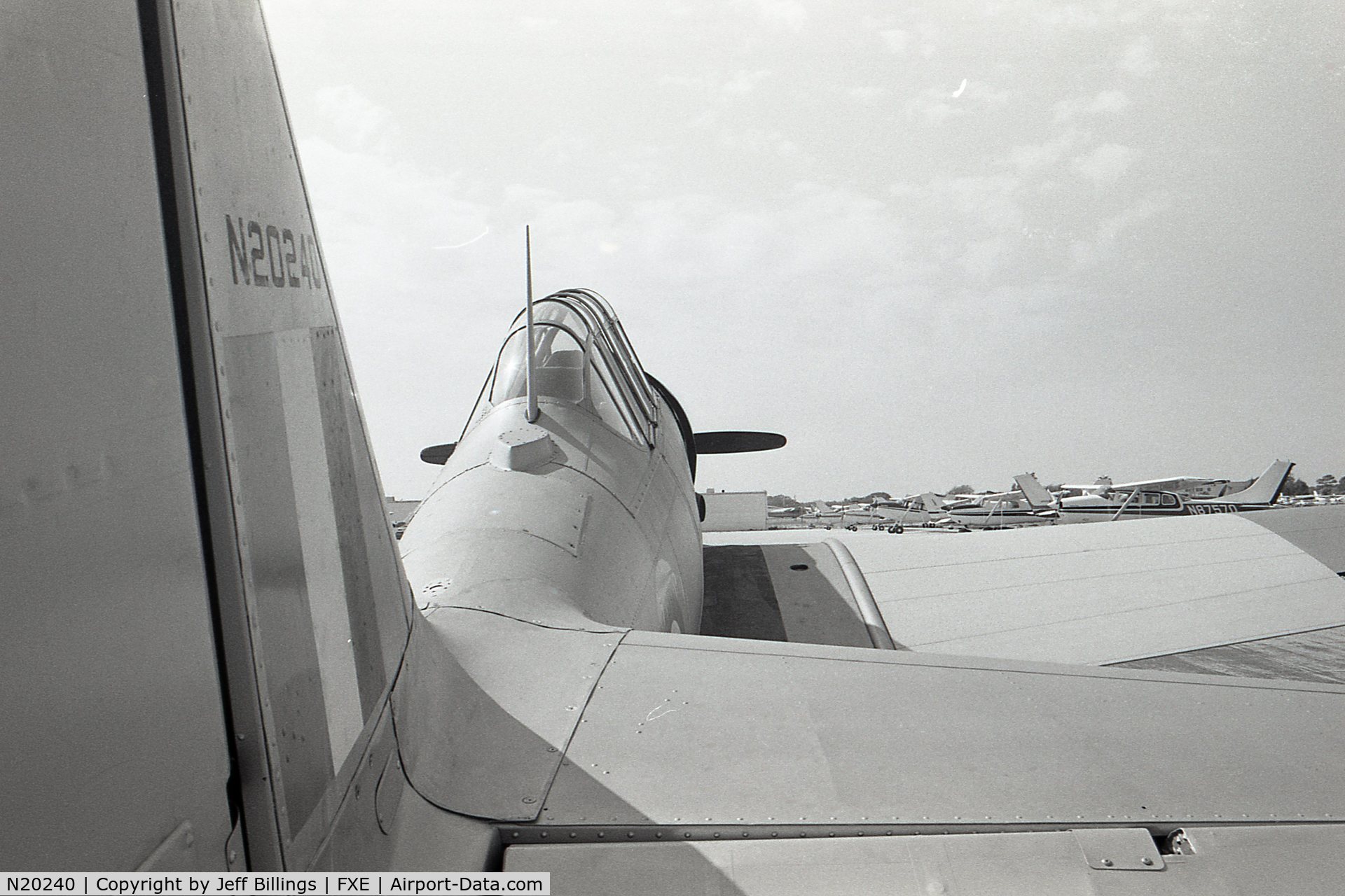 N20240, 1943 North American Harvard II C/N 81-4128, Taken at Ft. Lauderdale Exec Airport maybe 1978 - 1979