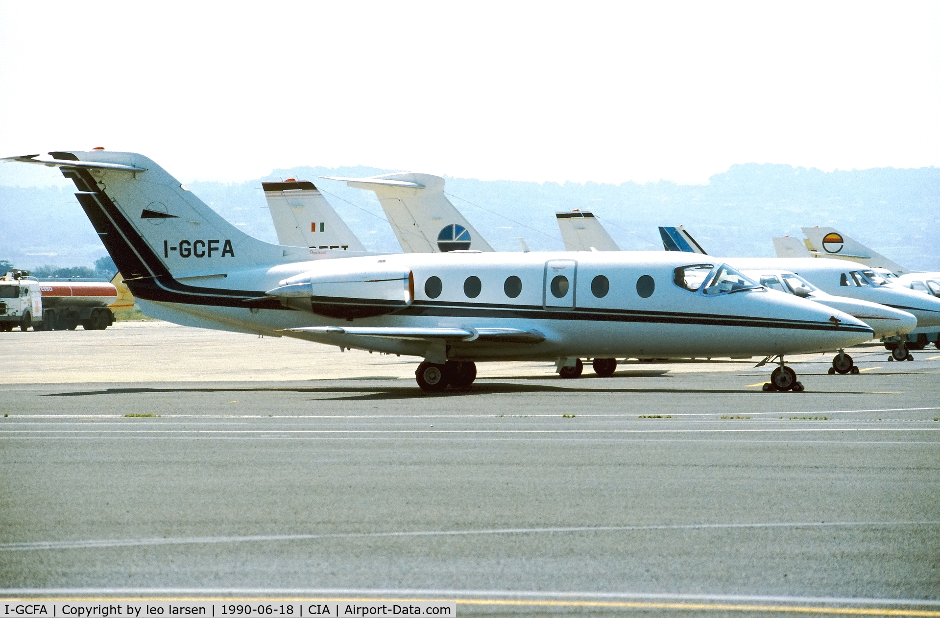 I-GCFA, 1988 Beech 400 Beechjet C/N RJ-44, Rome Ciampino 18.6.1990
