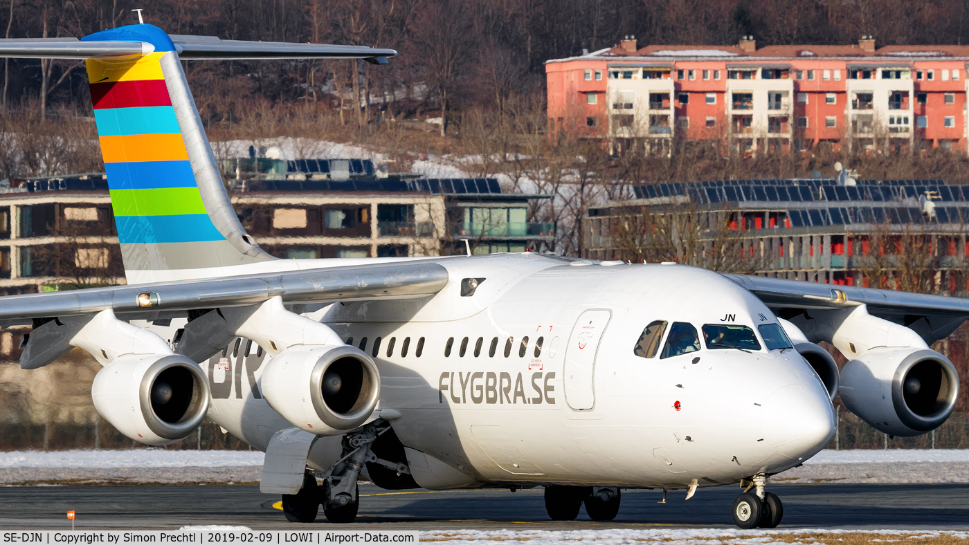 SE-DJN, 1993 British Aerospace Avro 146-RJ85 C/N E.2231, SE-DJN @ Innsbruck Airport