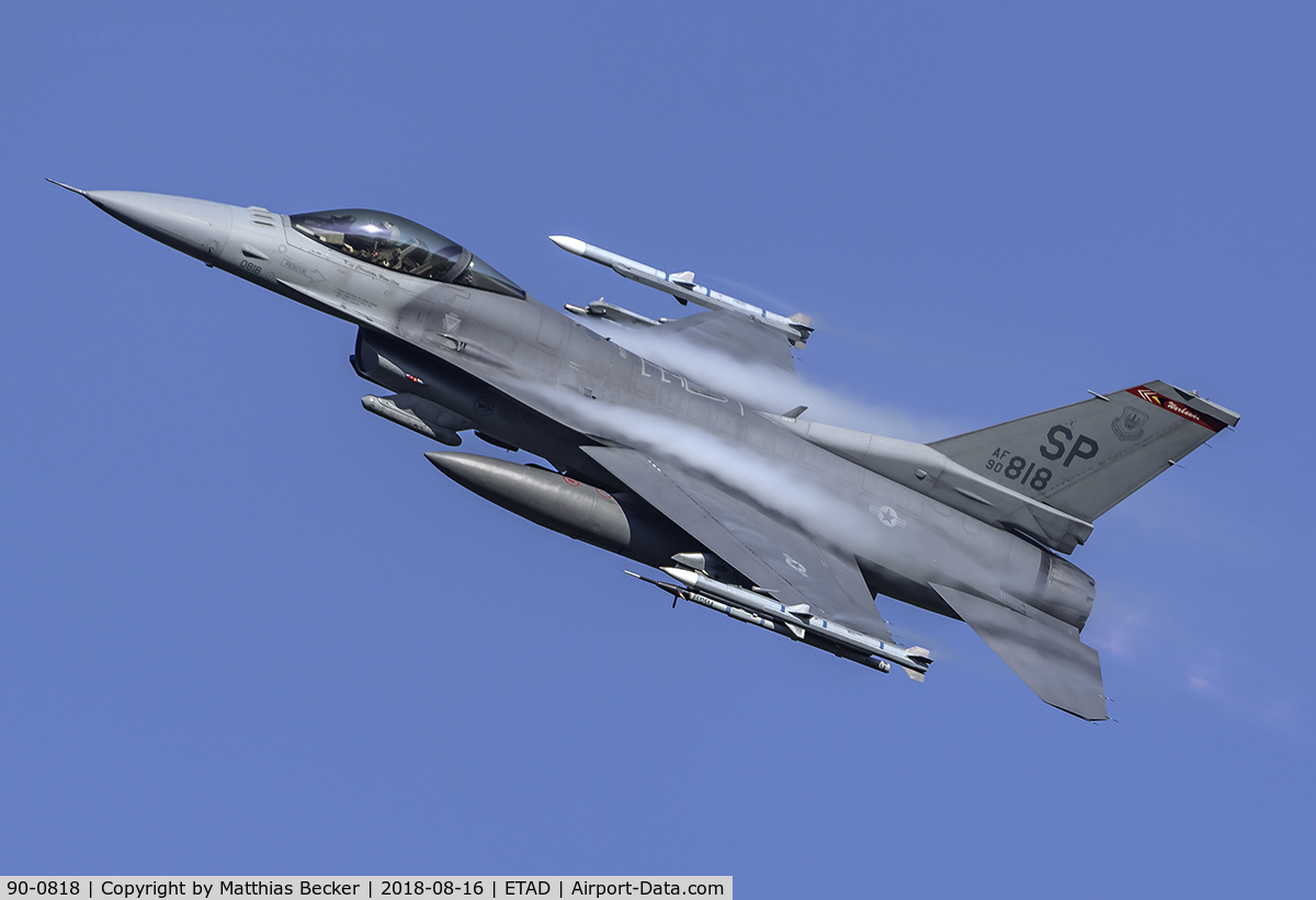 90-0818, 1990 General Dynamics F-16CG Night Falcon C/N CC-18, 90-0818