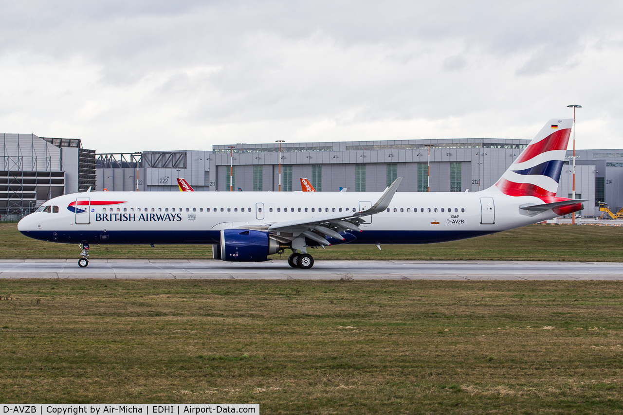 D-AVZB, 2019 Airbus A321-251NX C/N 8469, British Airways / G-NEOP