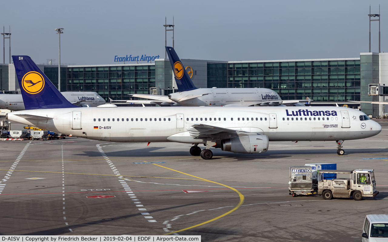 D-AISV, 2009 Airbus A321-231 C/N 4050, taxying to the gate