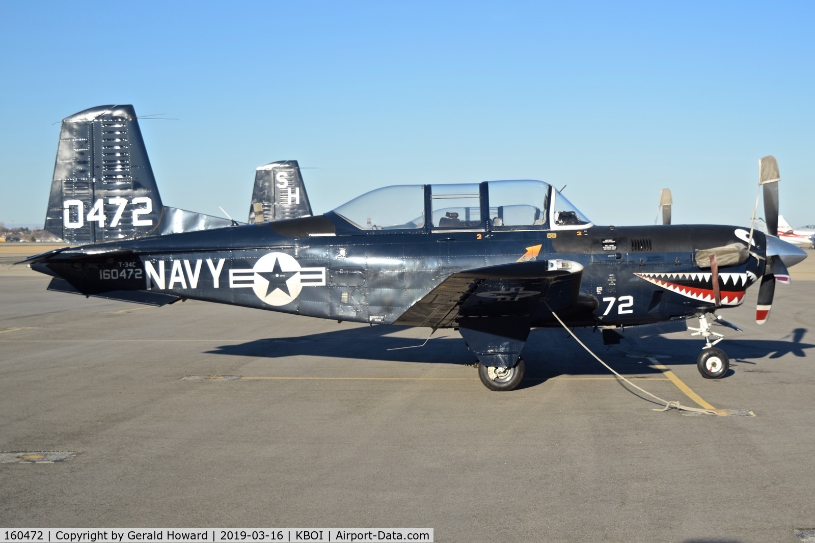 160472, Beech T-34C Turbo Mentor C/N GL-29, Parked on the north GA ramp. VMFAT-101 