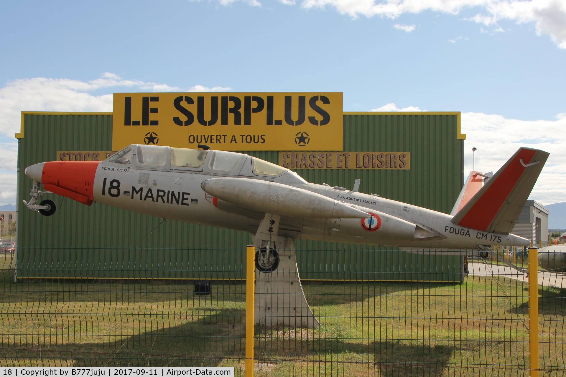 18, Fouga CM-175 Zephyr C/N 18, LE SURPLUS shop at Valence
