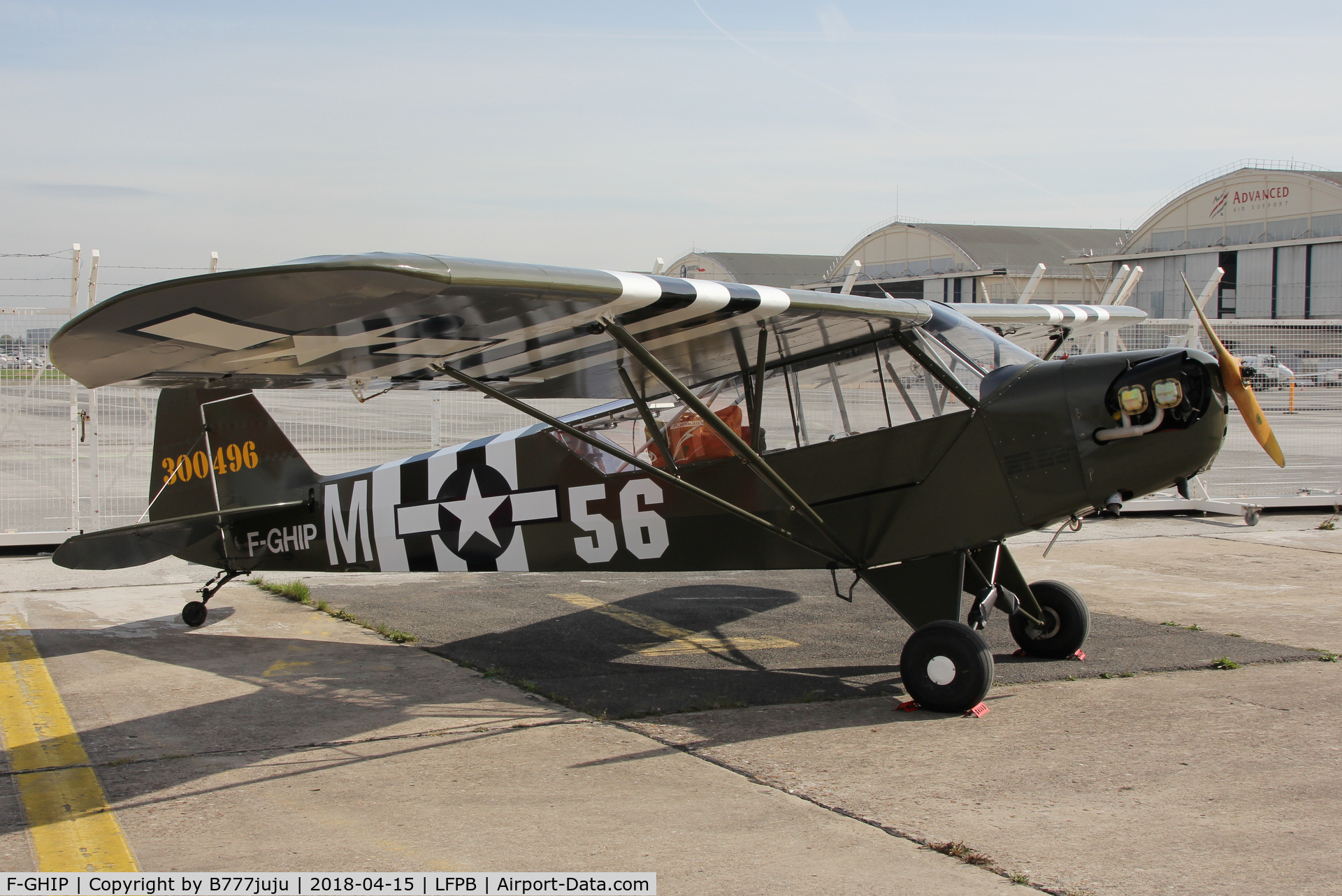 F-GHIP, Piper J3C-65 Cub Cub C/N 9357, at Le Bourget