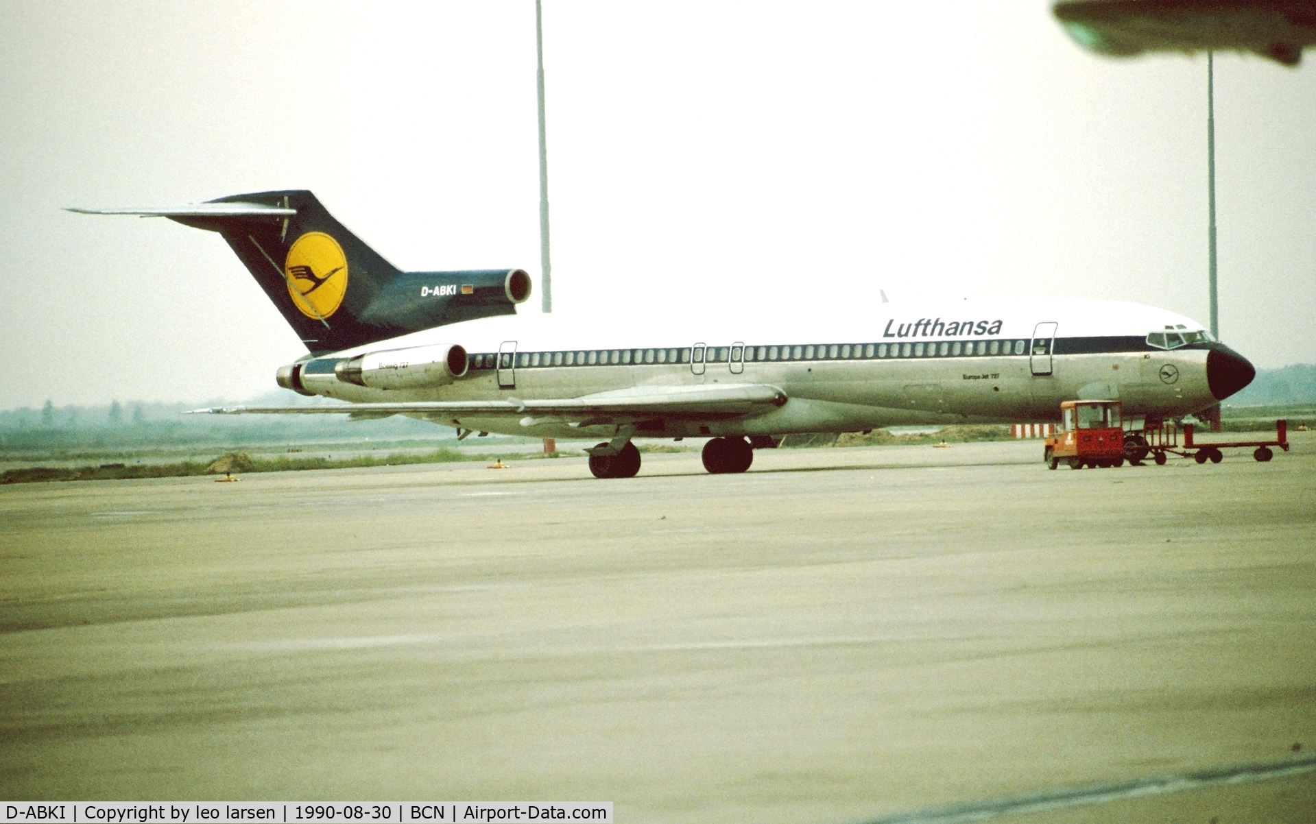 D-ABKI, 1973 Boeing 727-230 C/N 20673, Barcelona 30.8.1990