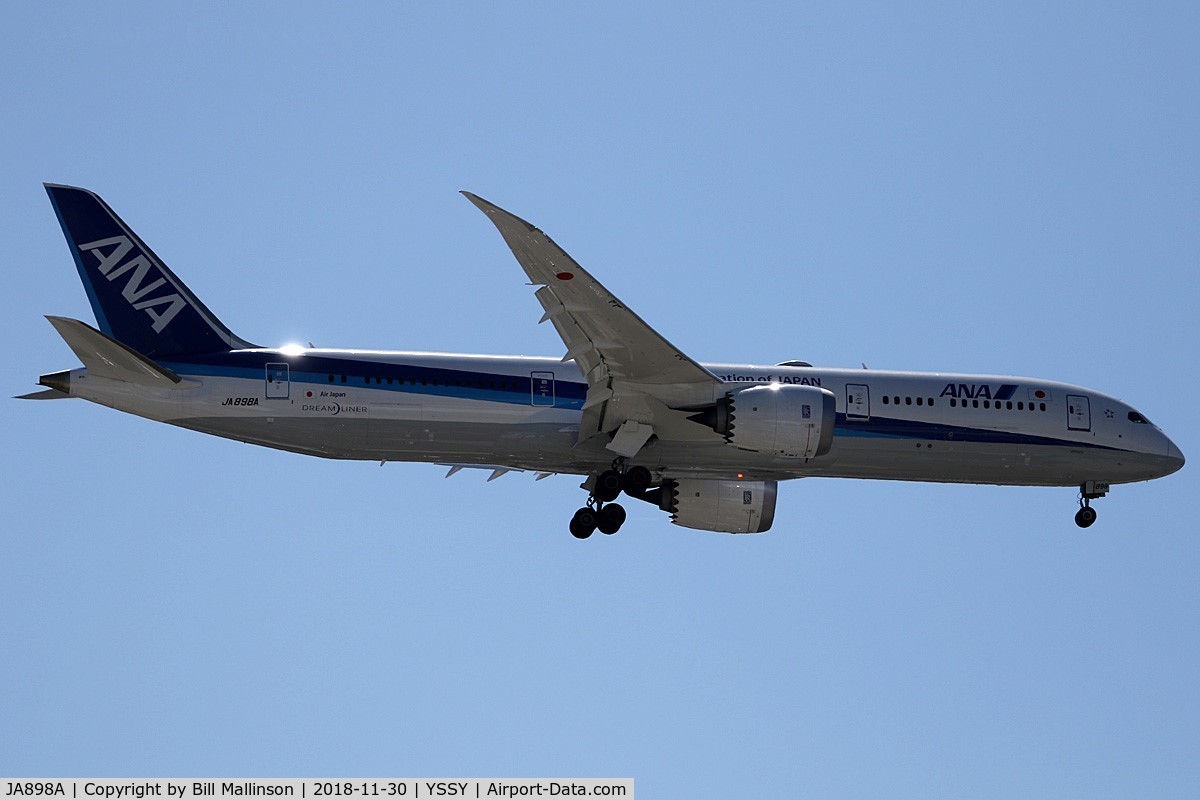 JA898A, 2018 Boeing 787-9 Dreamliner C/N 40752, to 16L
