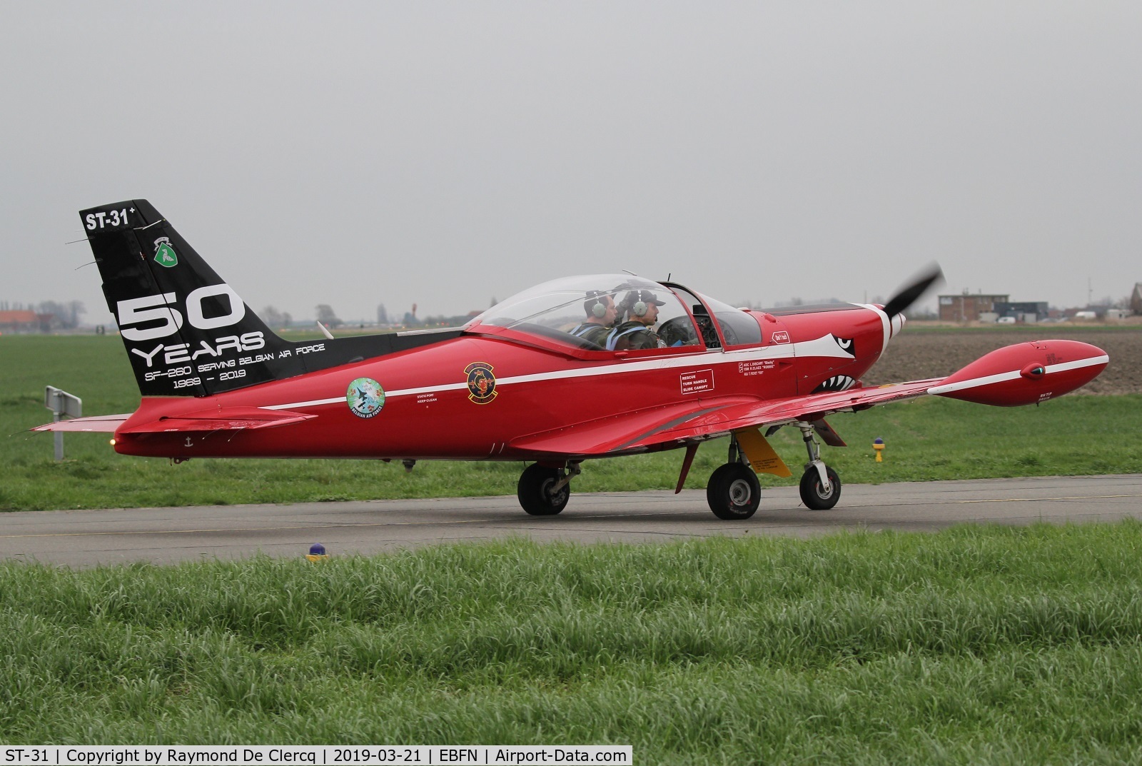 ST-31, SIAI-Marchetti SF-260M C/N 10-31, SF-260's serving 50 years with the Belgian Air Force. 1969 - 2019.
