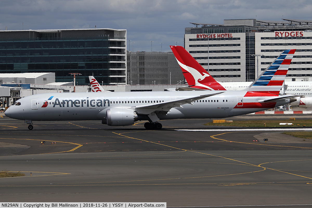 N829AN, 2017 Boeing 787-9 Dreamliner Dreamliner C/N 40651, on 16R