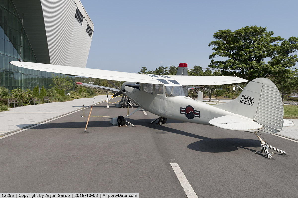 12255, Cessna O-1G Bird Dog, On display at Jeju Aerospace Museum.