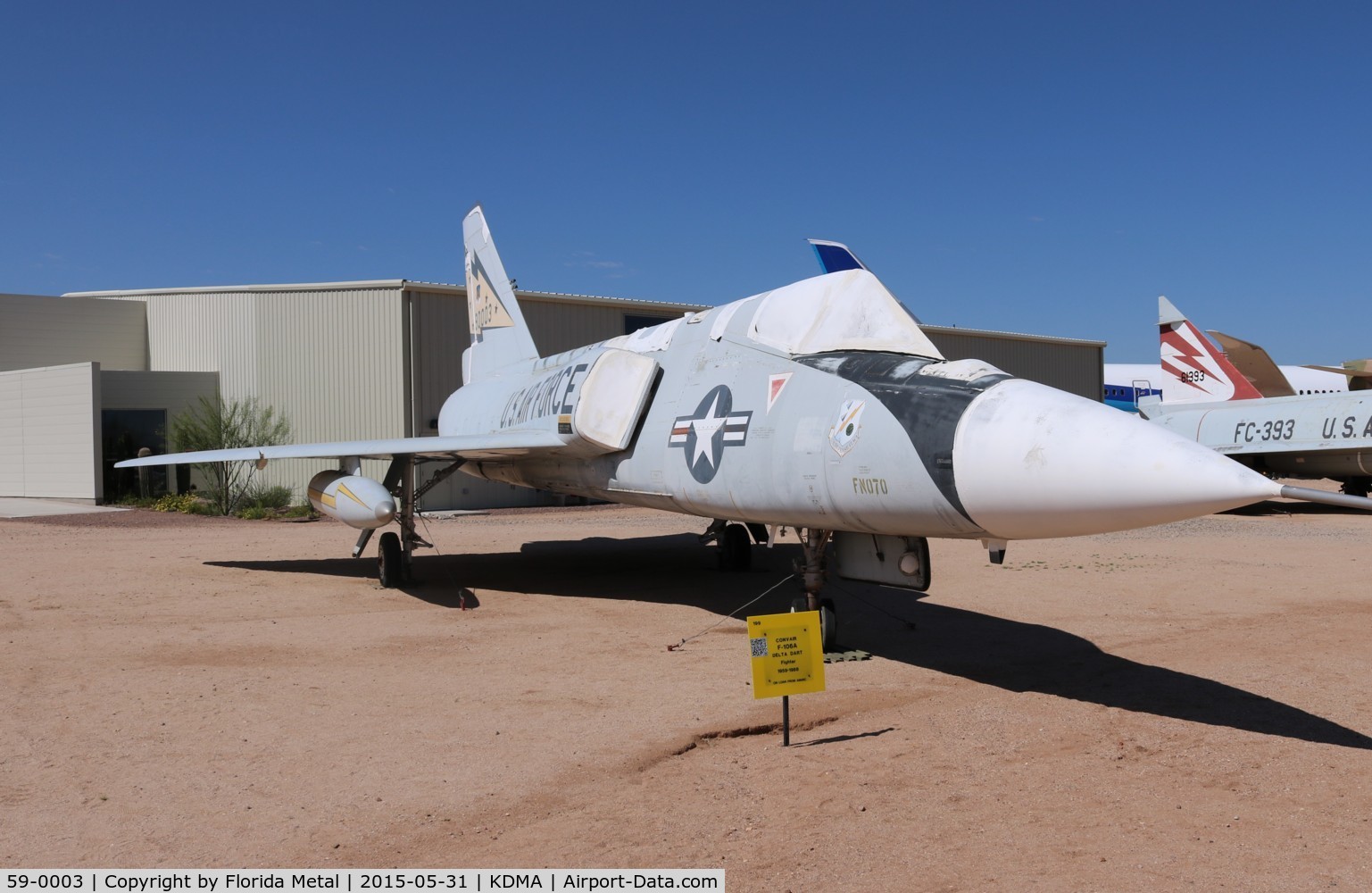 59-0003, 1959 Convair F-106A Delta Dart C/N 8-14-132, F-106A