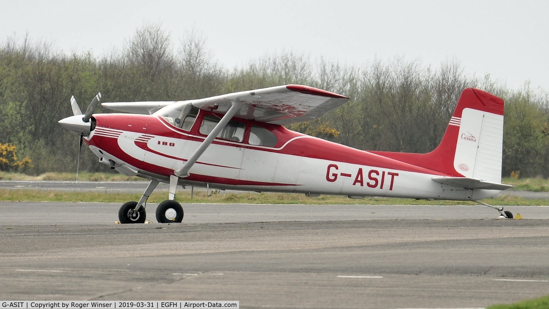 G-ASIT, 1956 Cessna 180 C/N 32567, Visiting Cessna 180.