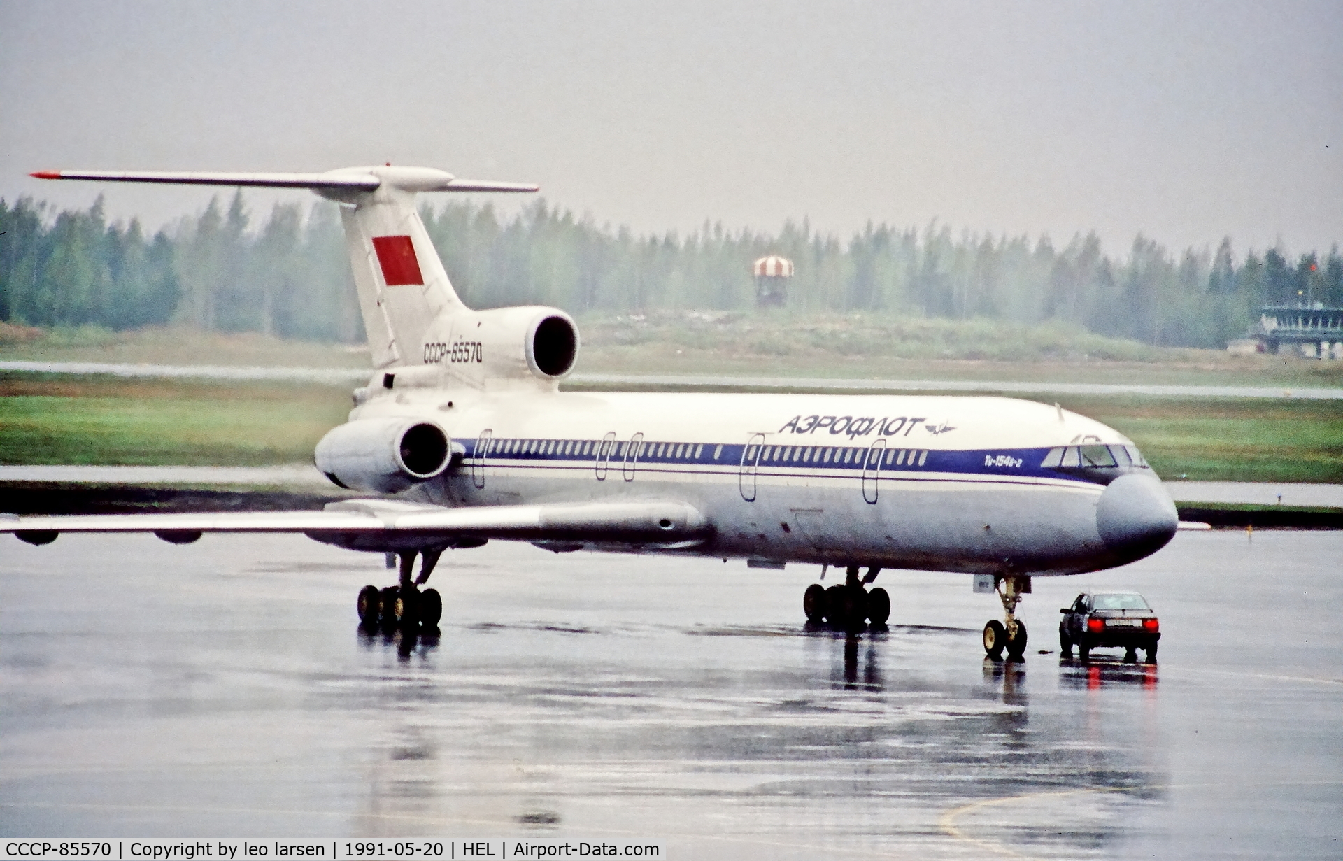 CCCP-85570, 1983 Tupolev Tu-154B-2 C/N 83A570, Helsinki 20.5.1991