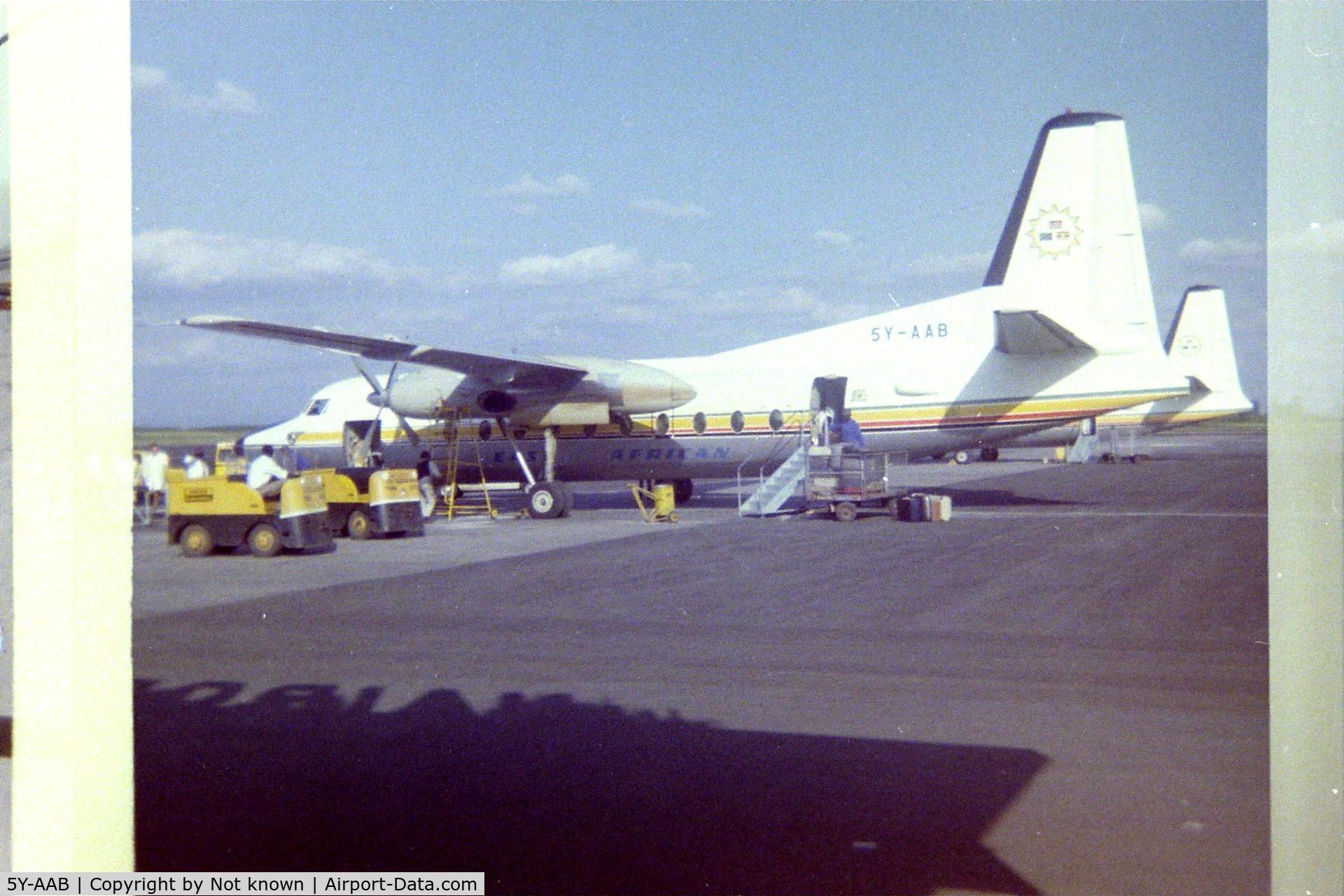 5Y-AAB, 1962 Fokker F-27-200 Friendship C/N 10211, Taken somewhere in East Africa