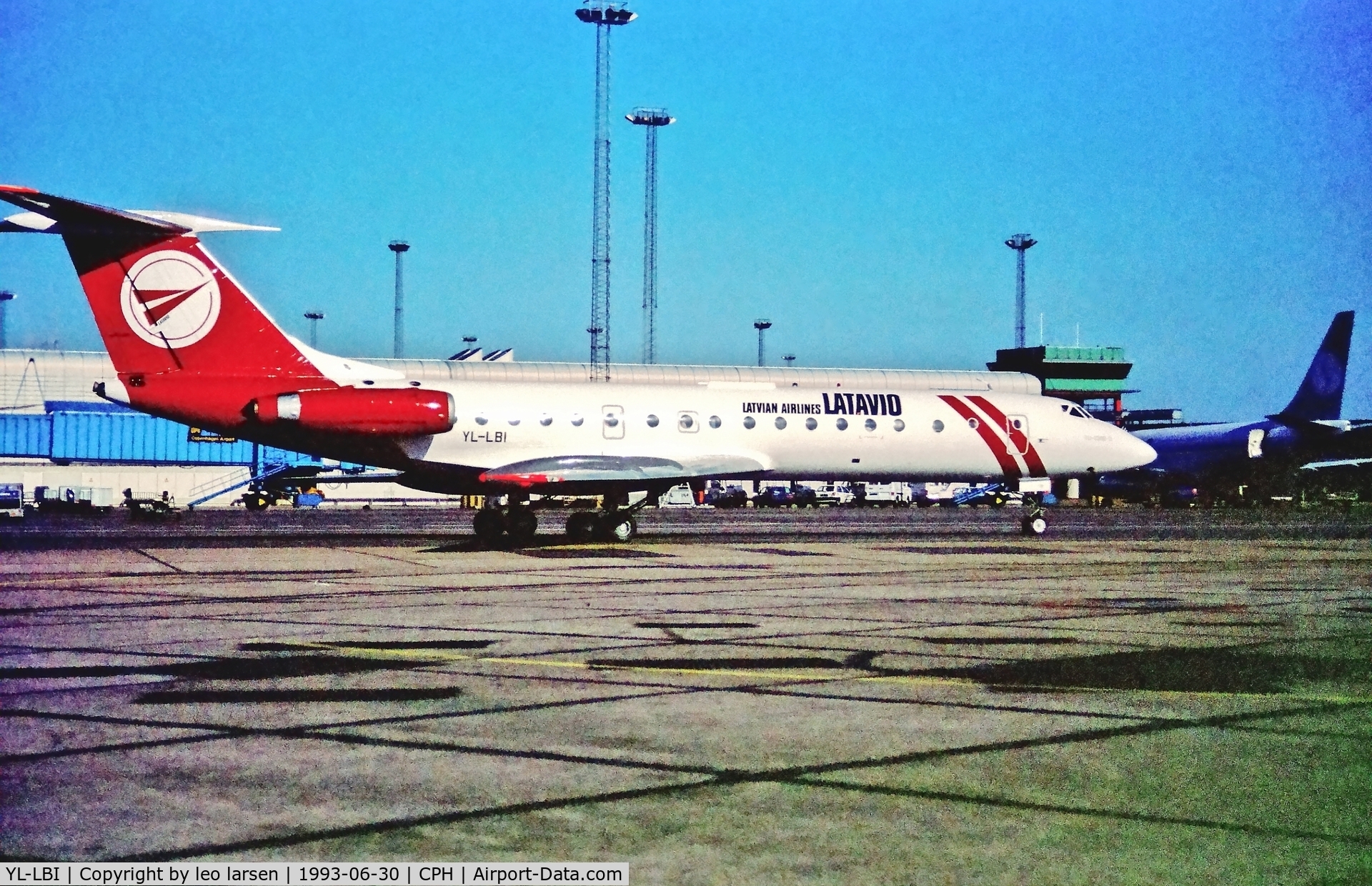 YL-LBI, Tupolev Tu-134B-3 C/N 63365, Copenhagen 30.6.1993
