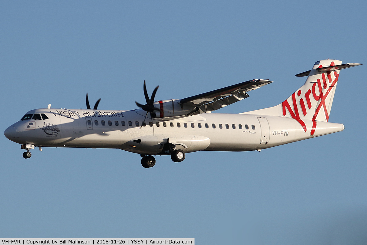 VH-FVR, 2012 ATR 72-600 (72-212A) C/N 1058, finals to two-five