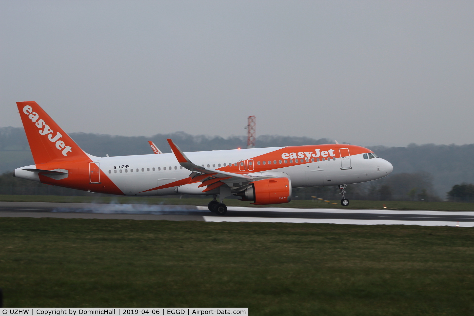 G-UZHW, 2019 Airbus A320-251N C/N 8759, Landing RWY 09 at BRS