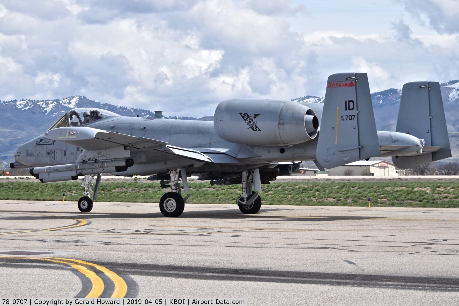 78-0707, 1978 Fairchild Republic A-10C Thunderbolt II C/N A10-0327, Taxiing to RWY 10R.  190th Fighter Sq., 124th Fighter Wing, Idaho ANG.
